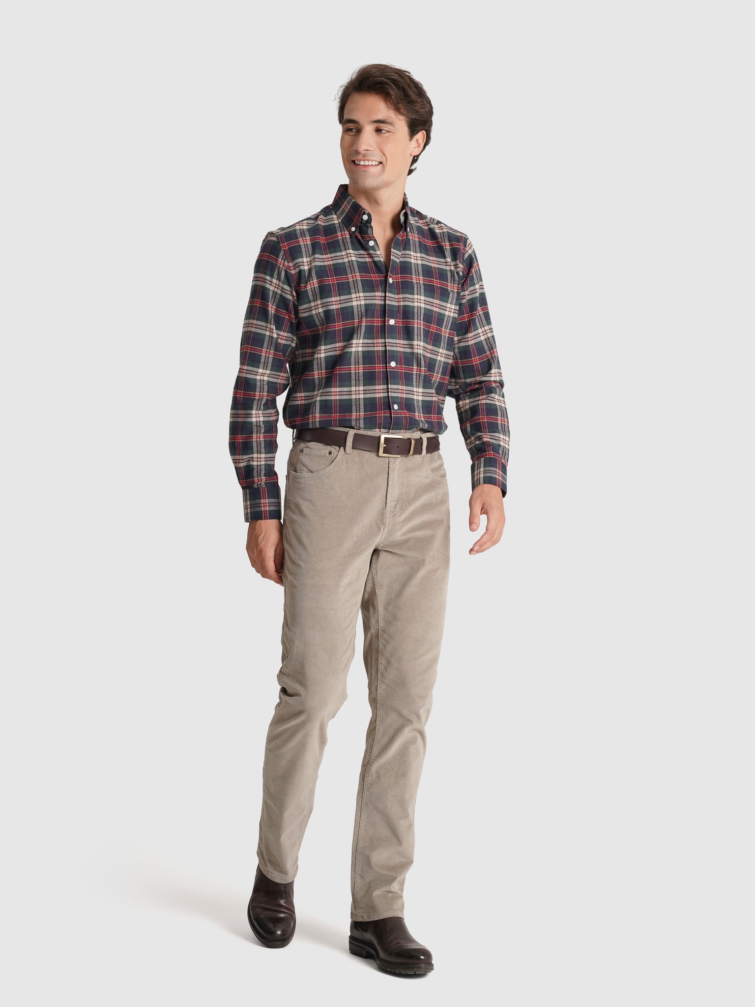 CALÇAS ALGODÃO VERDES SLIM FIT MR. BLUE