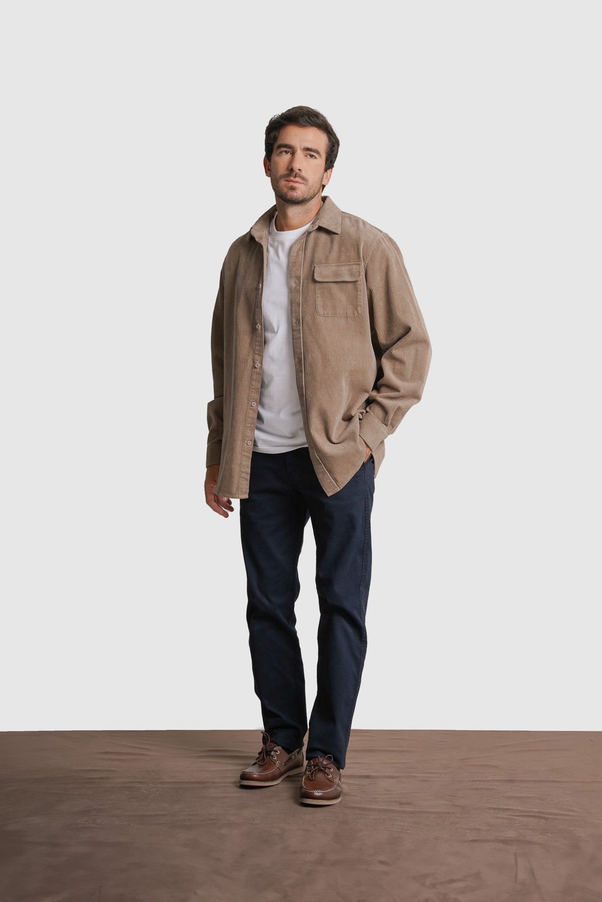 SOBRECAMISA BOMBAZINE REGULAR FIT BEGE LISA MARK BELLUCCI