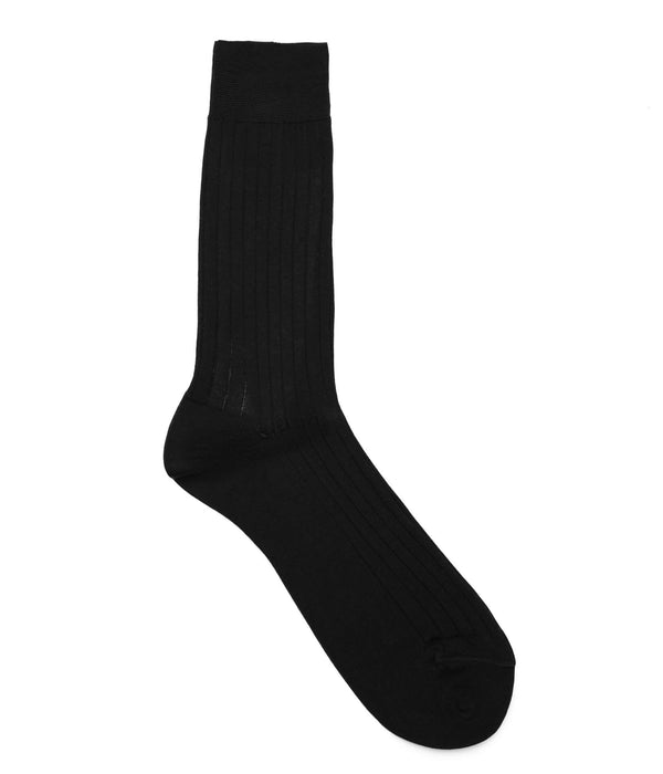 Ribbed Cotton Short Sock