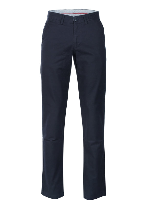 Calças chino algodão regular fit azul escuro - Mr Blue
