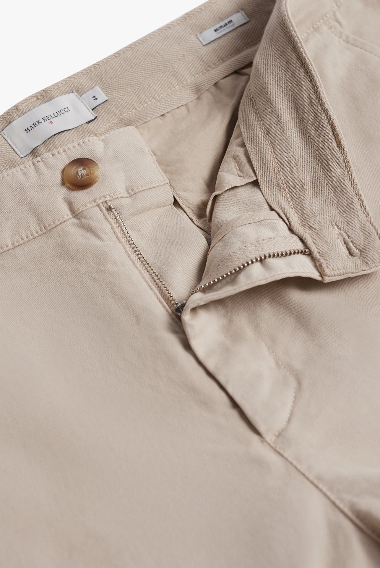 Calças Chinos Regular Fit Twill Beges Mr. Blue