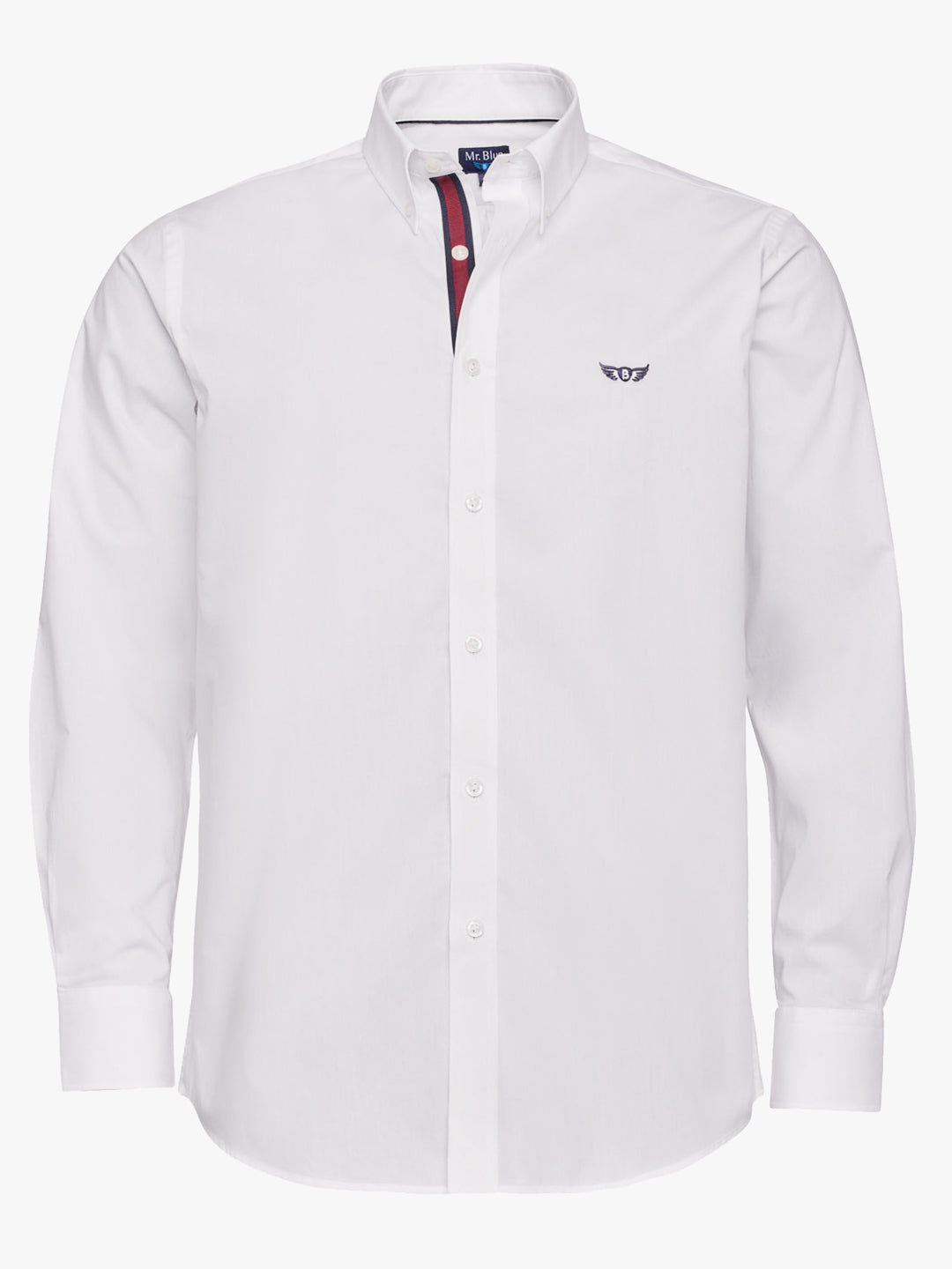 Camisa Regular Fit Popeline Branca Mr. Blue