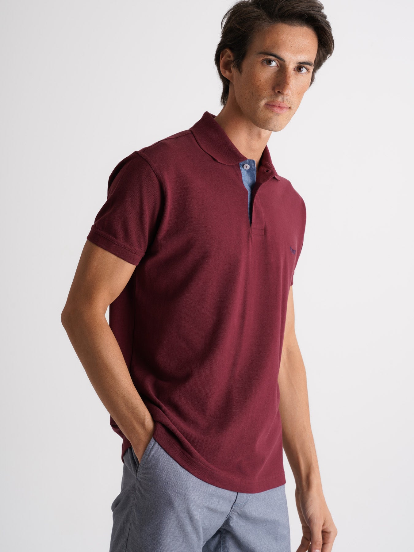 Polo Regular Fit Piquet Vermelho Mr. Blue