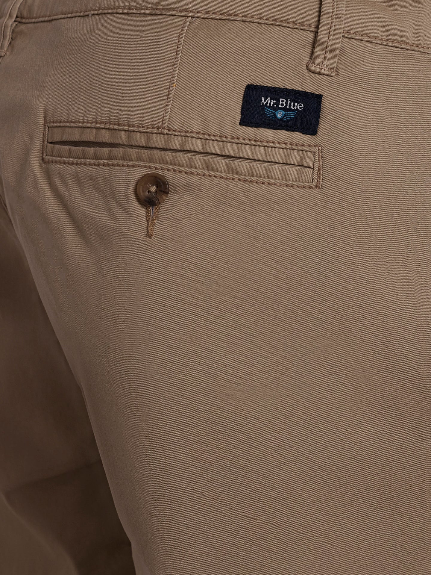 Calções Slim Fit Beges Mr. Blue