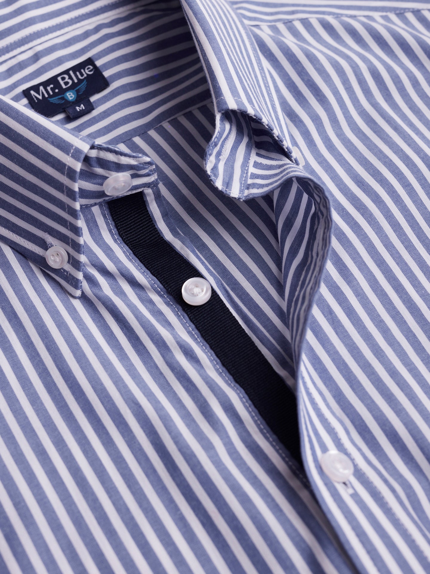 Camisa Regular Fit Popeline Azul Mr. Blue