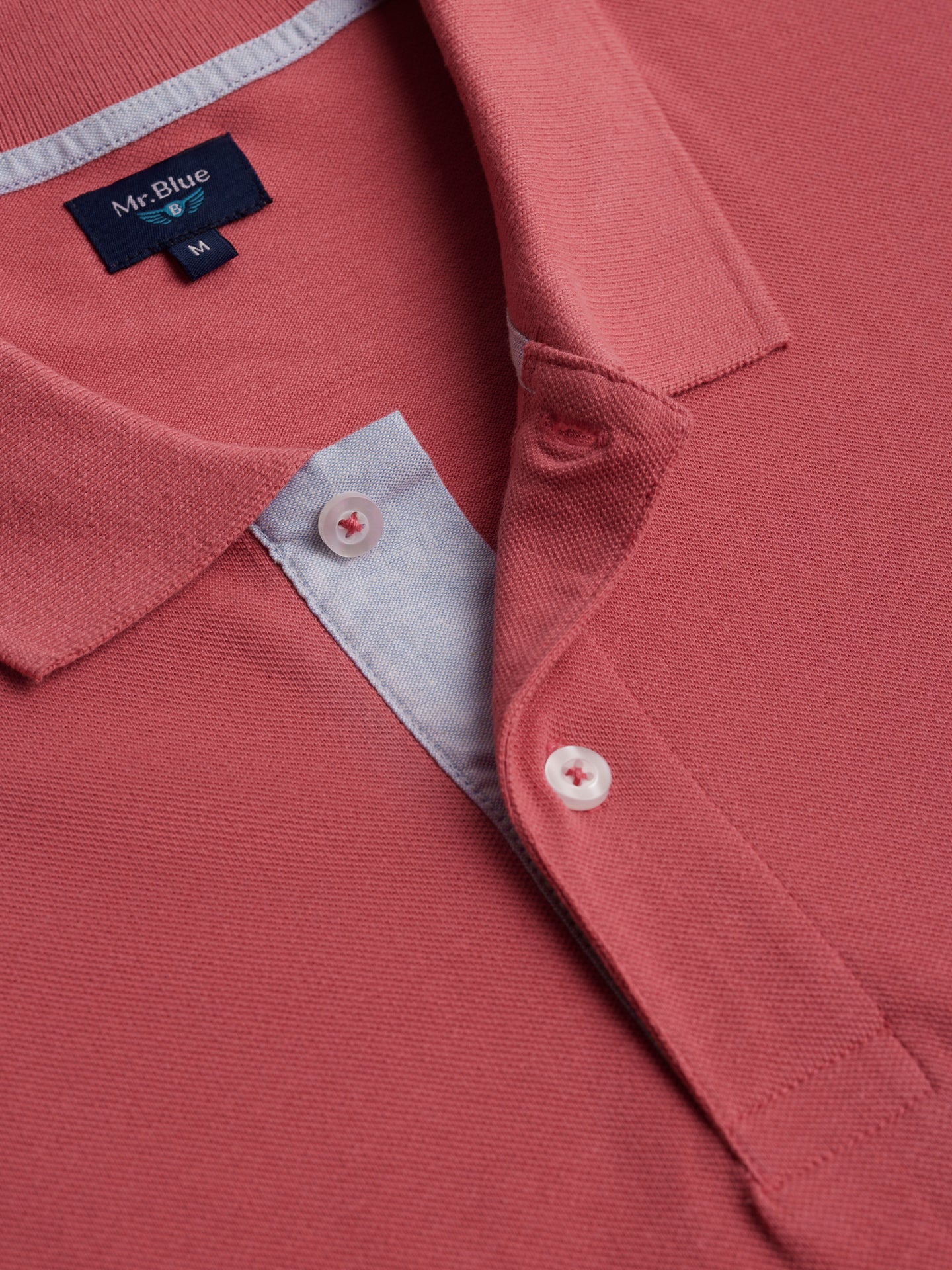 Polo Regular Fit Piquet Rosa Mr. Blue
