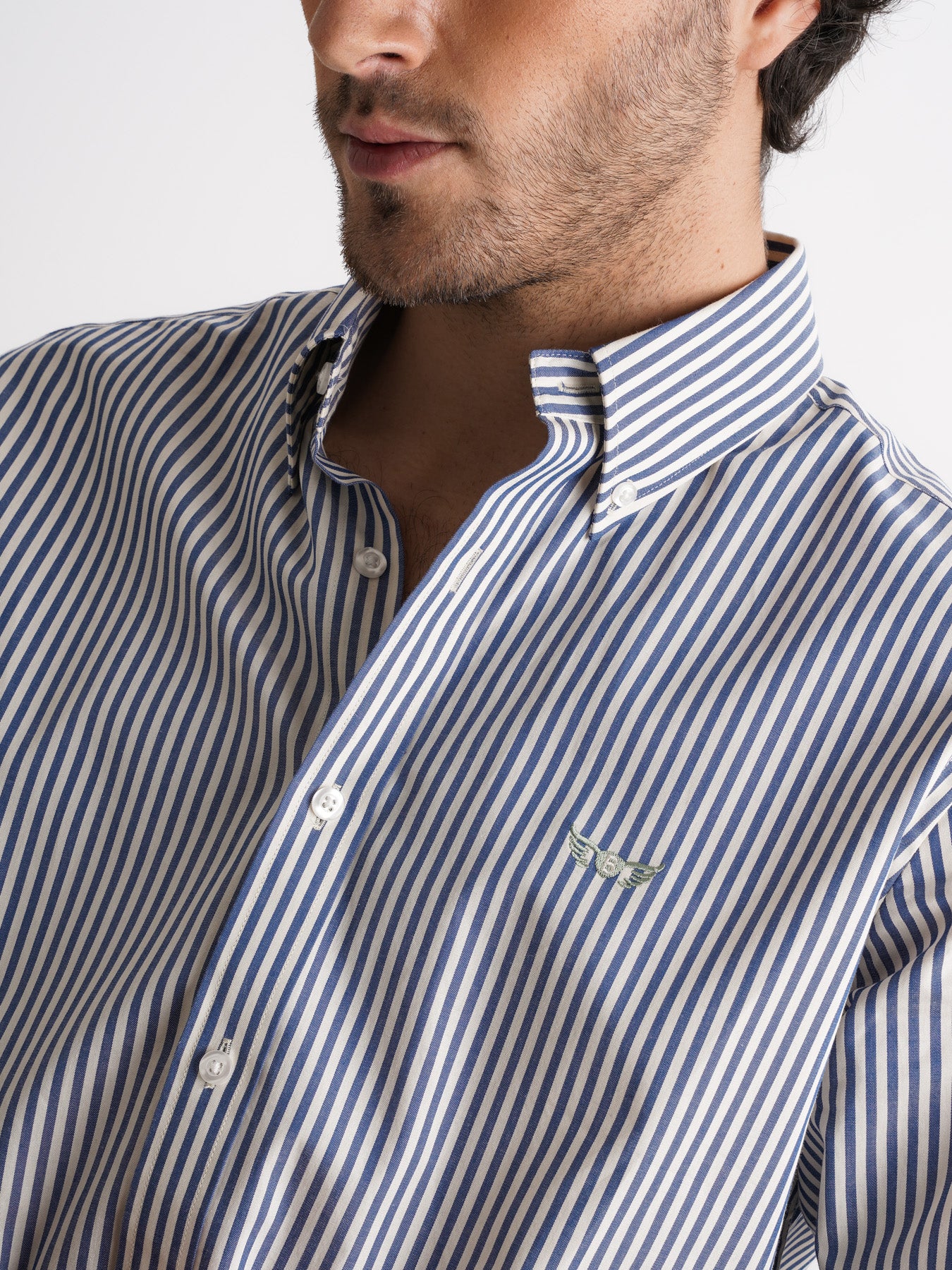 Camisa Regular Fit Twill Azul Mr. Blue
