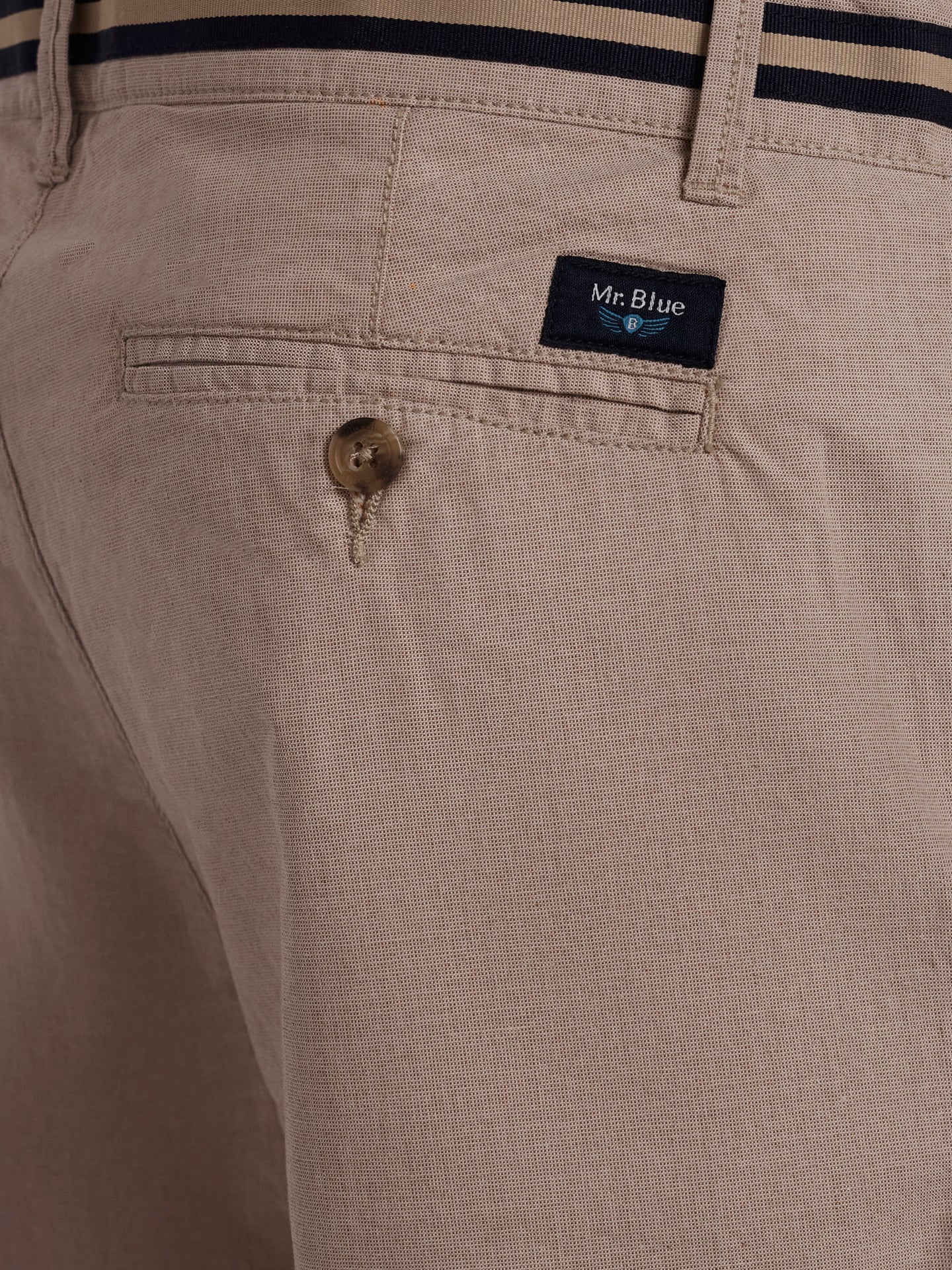 Calções Regular Fit Beges Mr. Blue