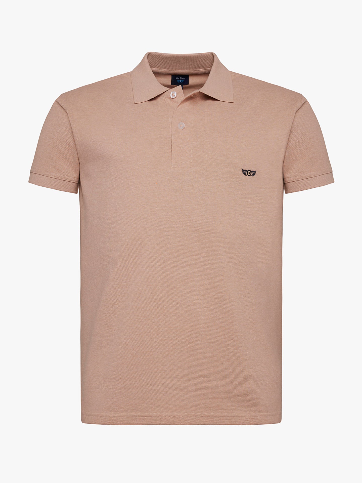Polo Regular Fit Piquet Bege Mr. Blue