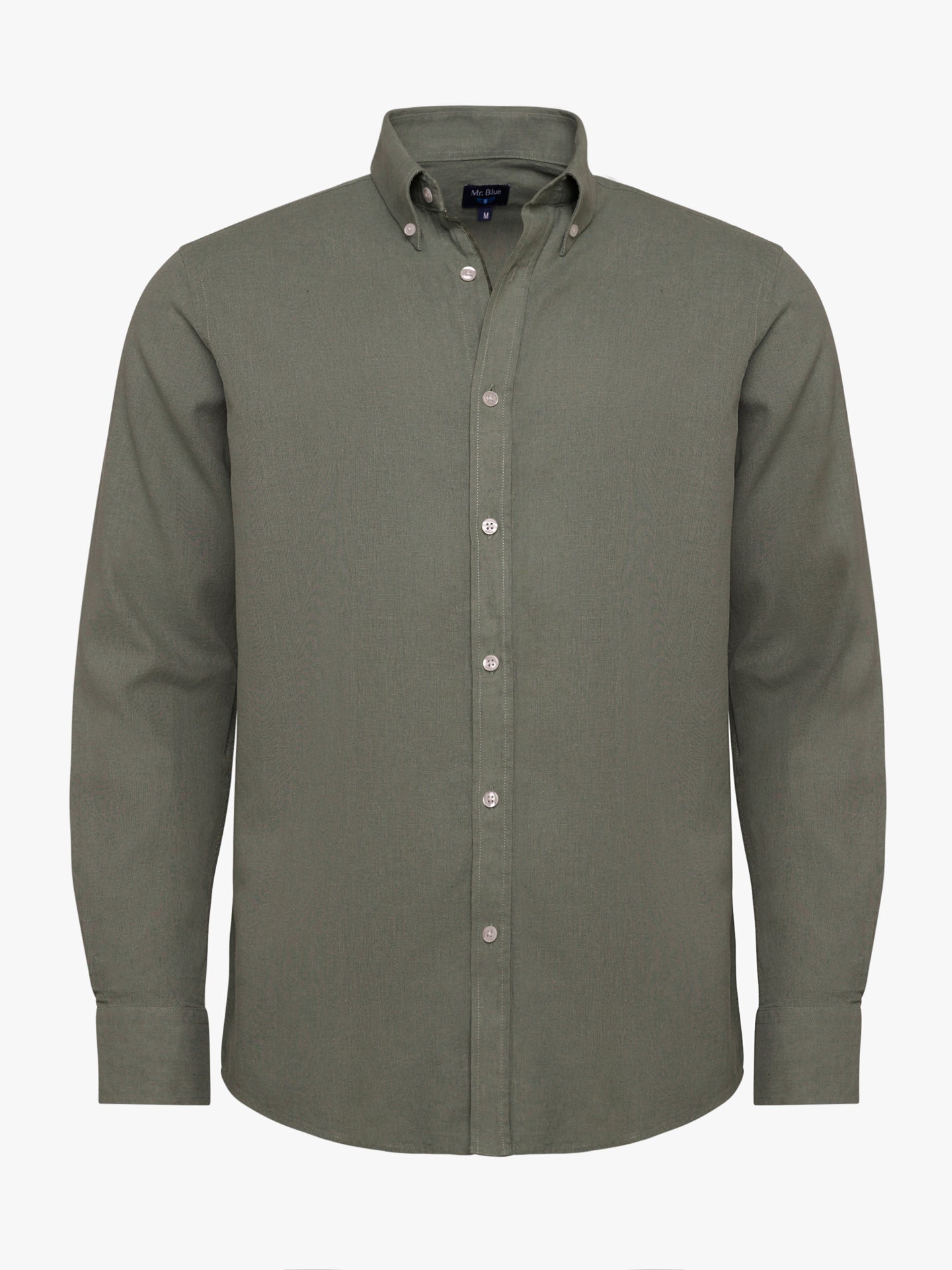 Camisa Regular Fit Linho Verde Mr. Blue