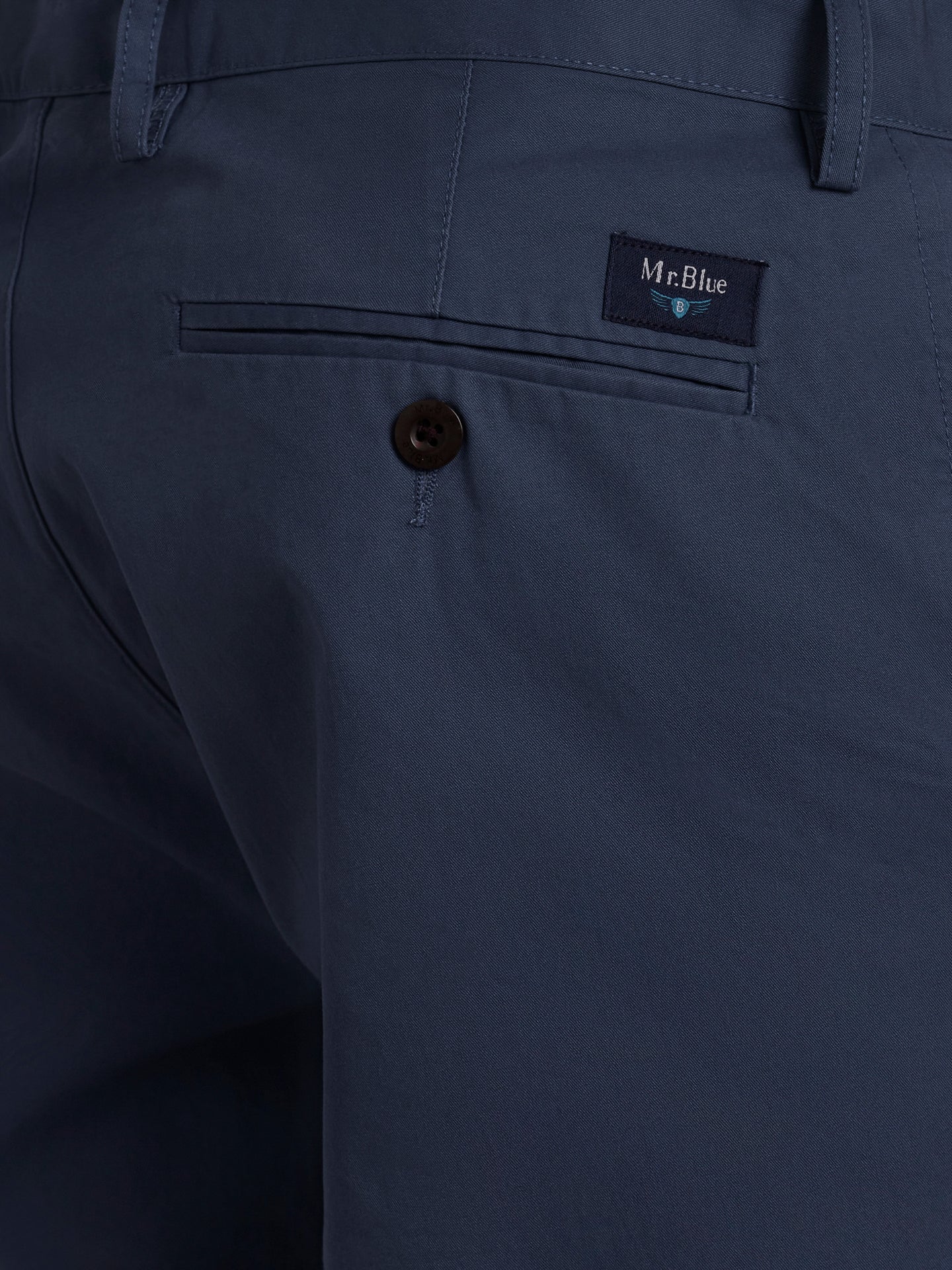 Calças Chinos Regular Fit Twill Azuis Mr. Blue