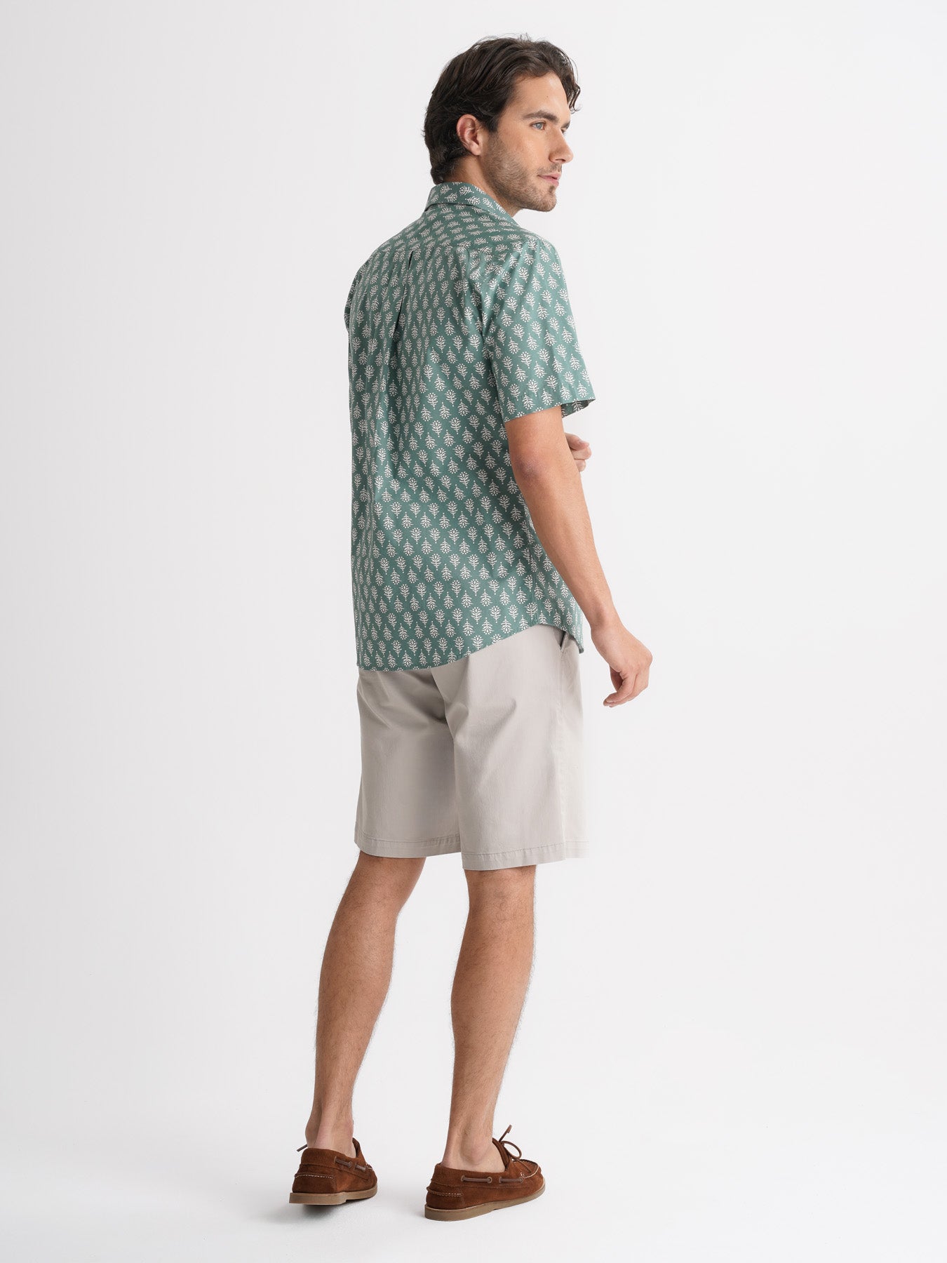 Camisa Regular Fit Popeline Verde Mr. Blue