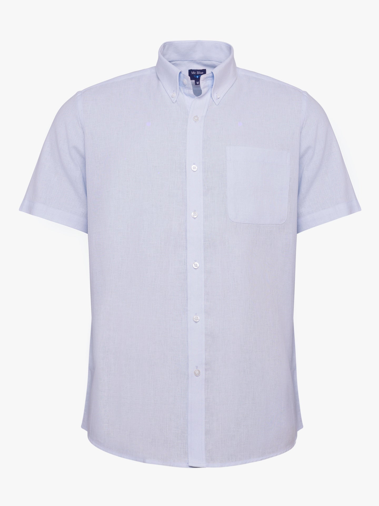 Camisa Regular Fit Linho Azul Mr. Blue