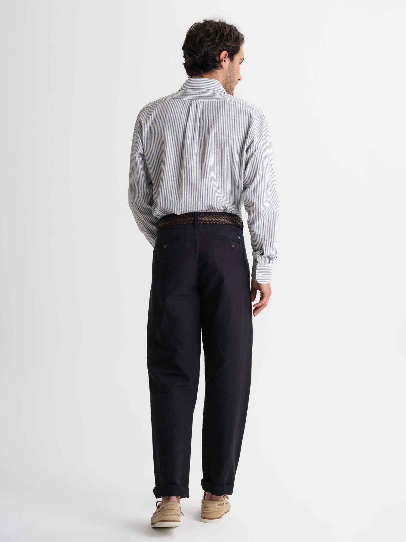 Camisa Regular Fit Linho Verde Mr. Blue