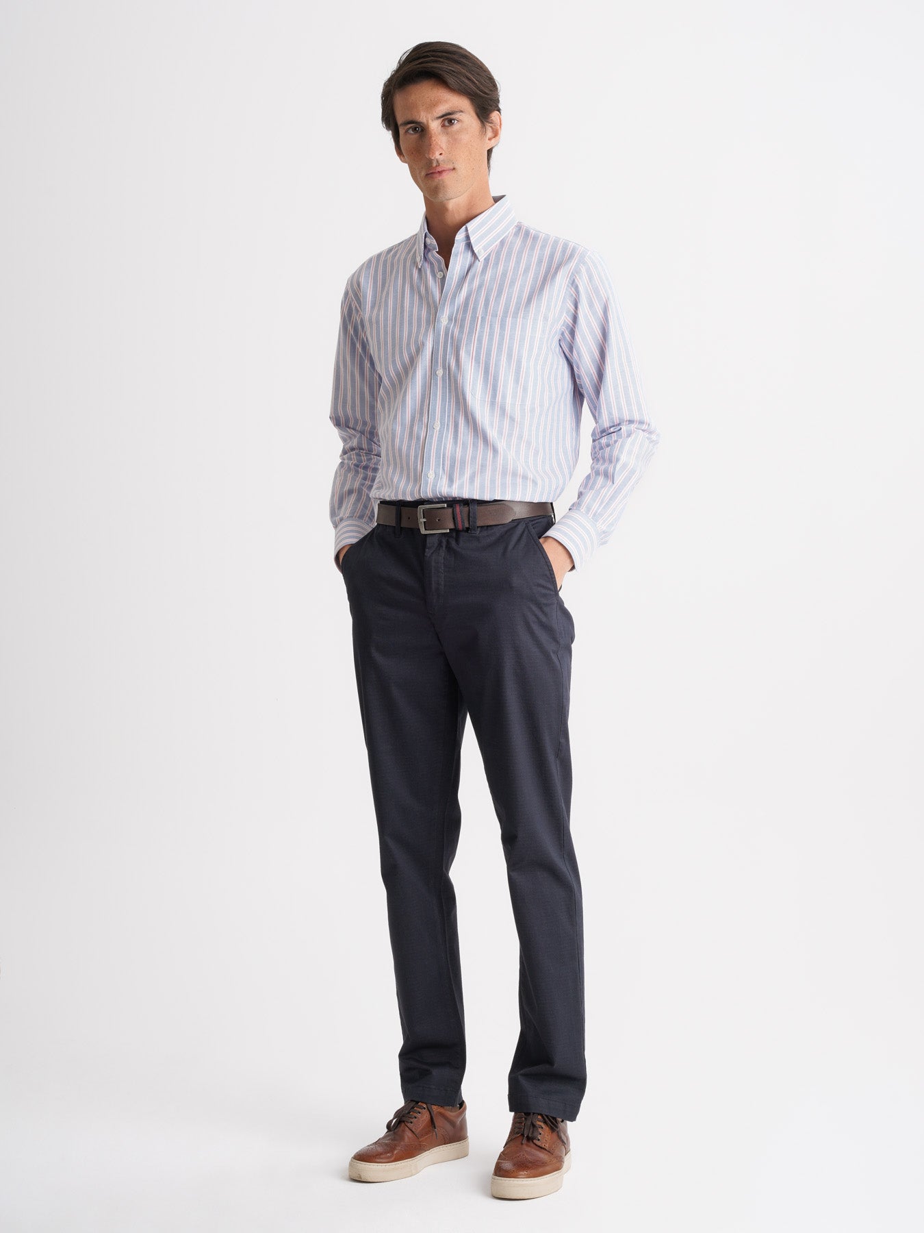 Camisa Regular Fit Oxford Azul Mr. Blue