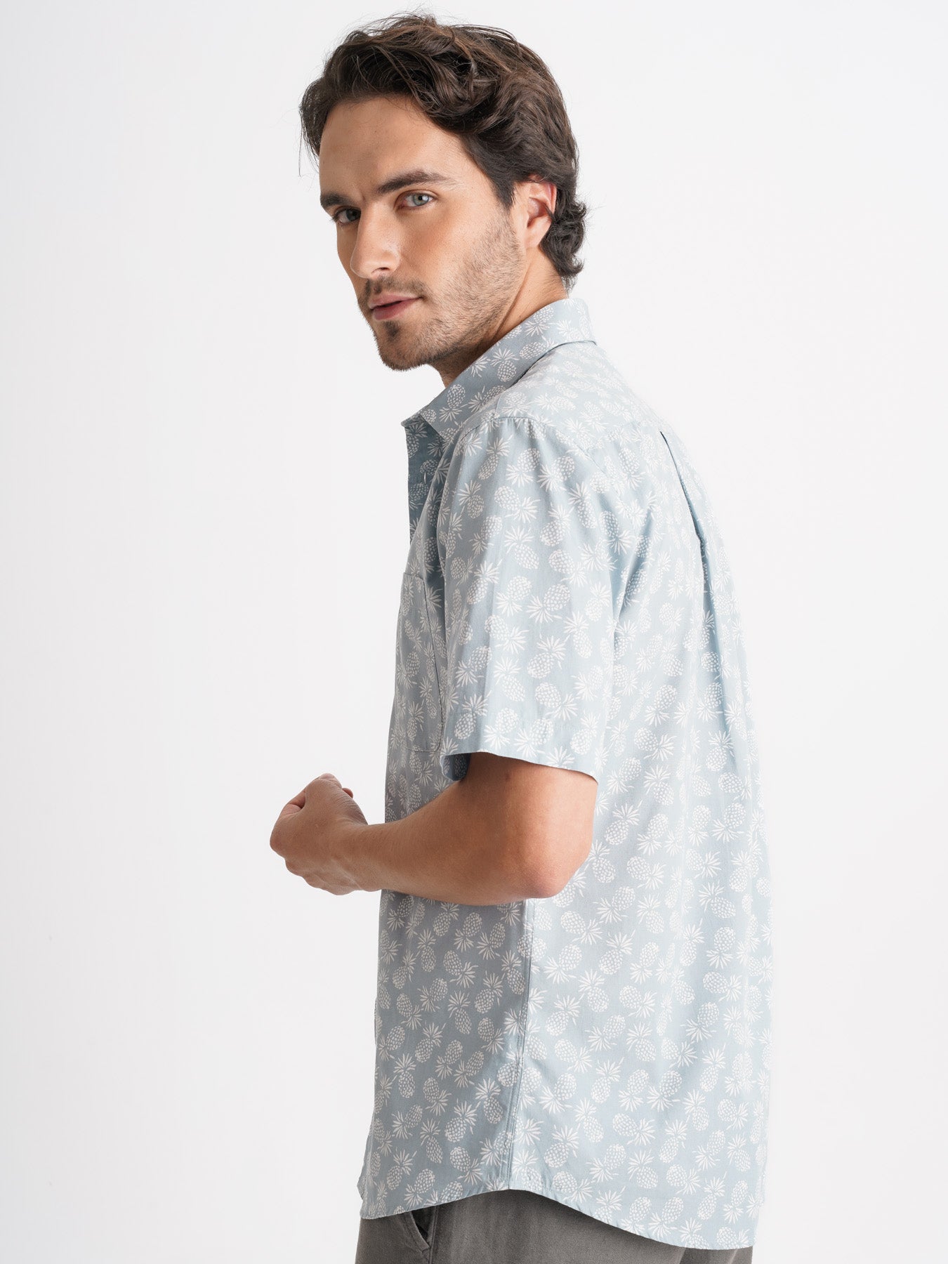 Camisa Regular Fit Popeline Azul Mr. Blue