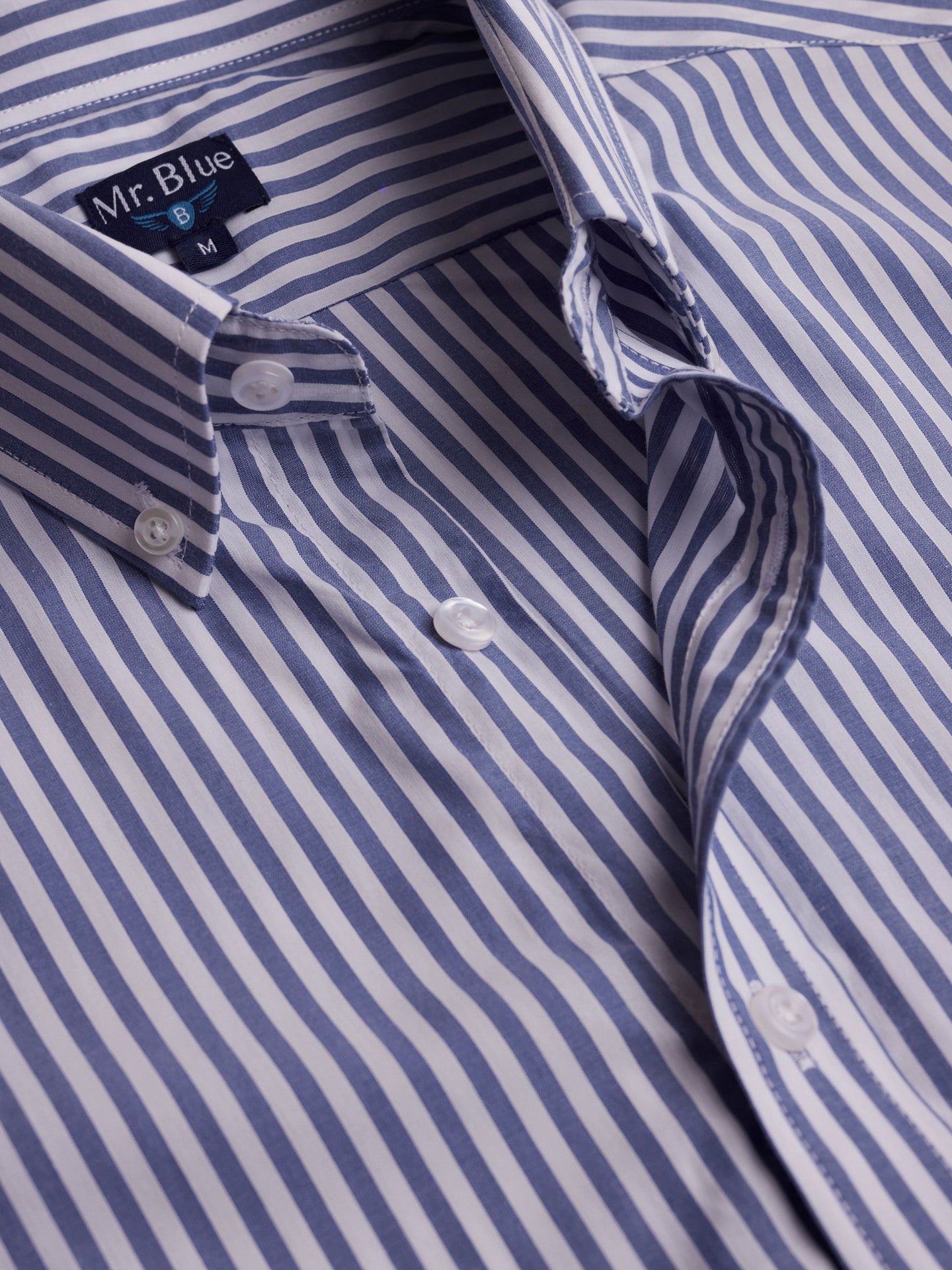 Camisa Regular Fit Popeline Azul Mr. Blue