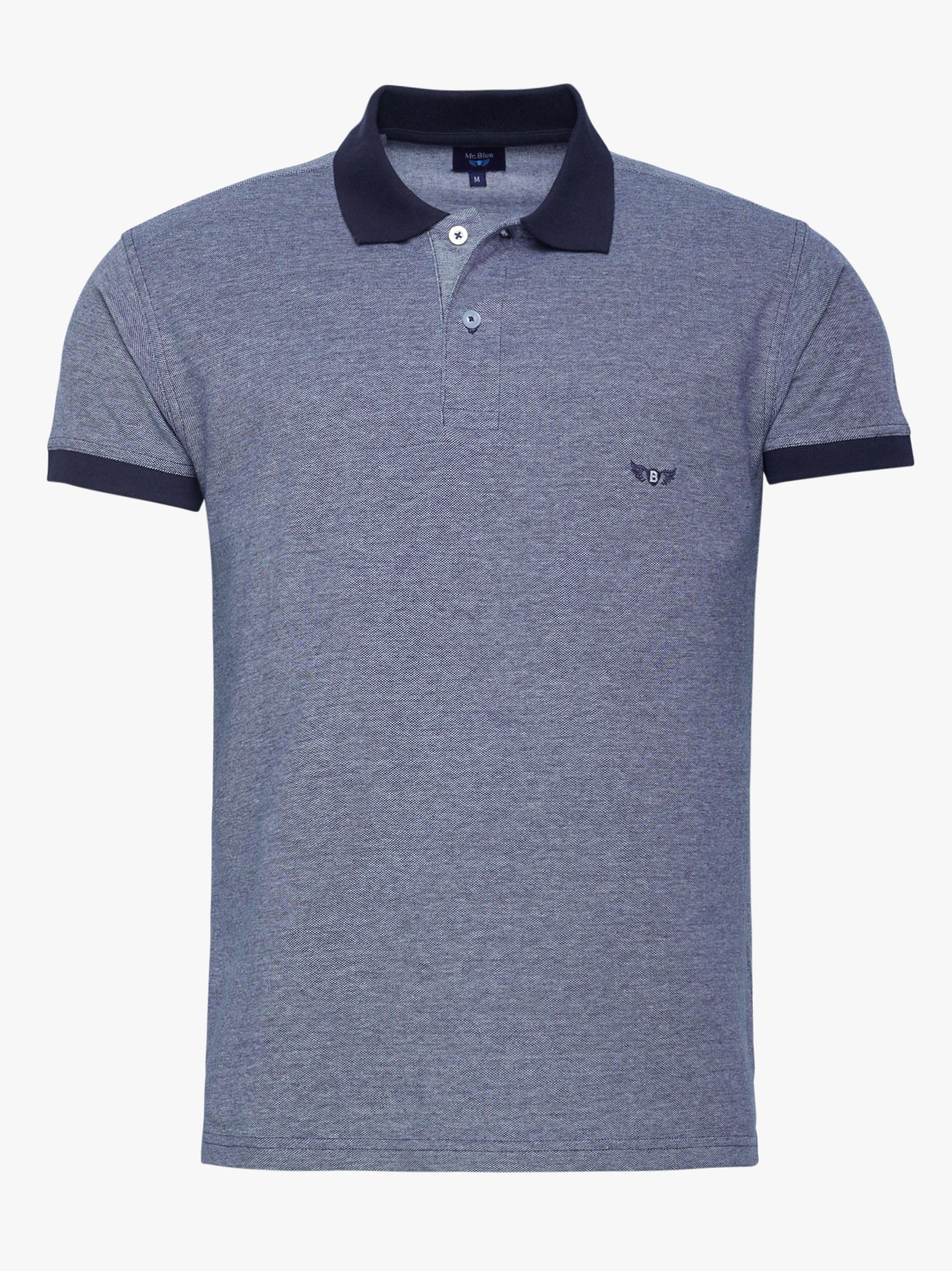Polo Regular Fit Piquet Azul Mr. Blue