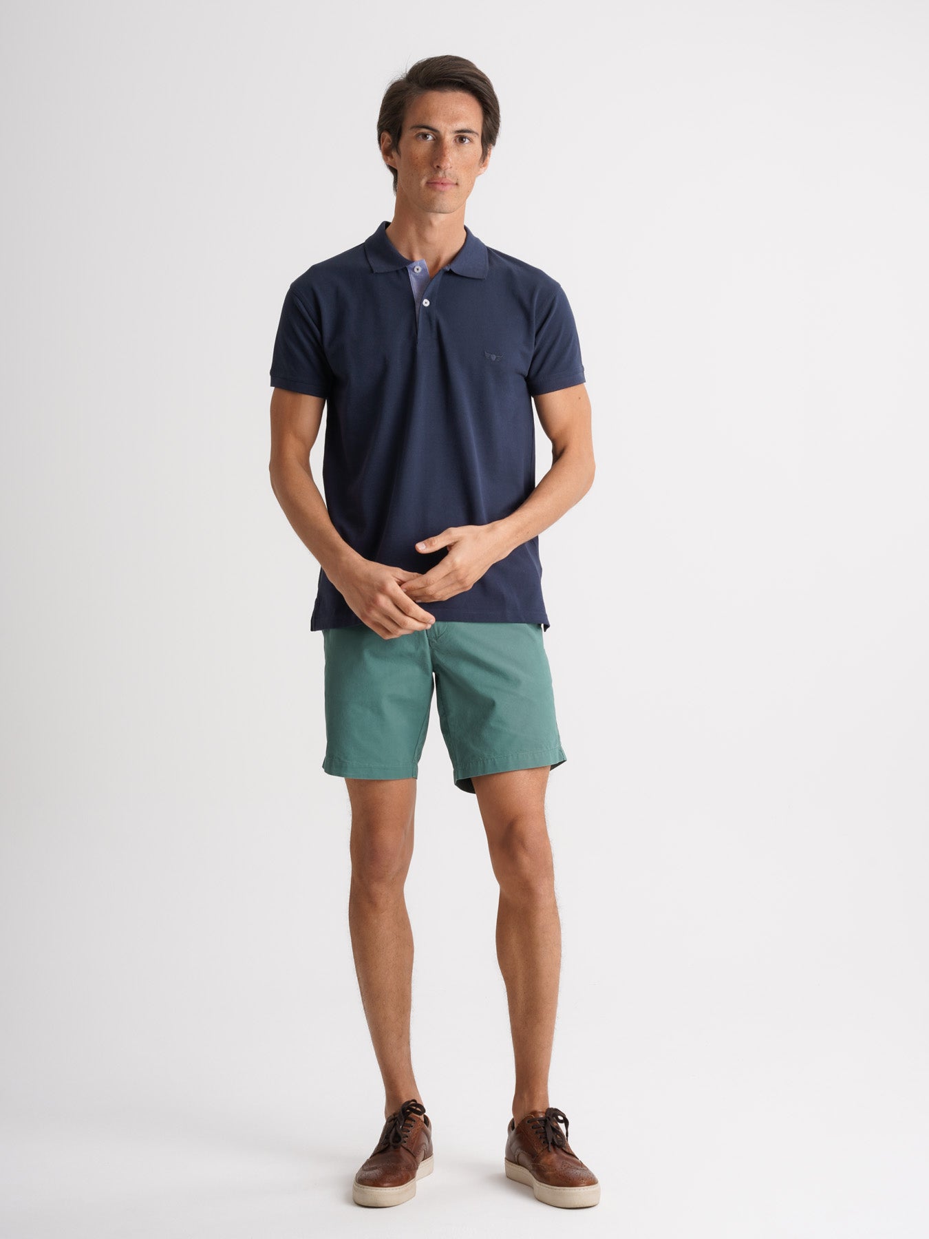 Polo Regular Fit Piquet Azul Mr. Blue