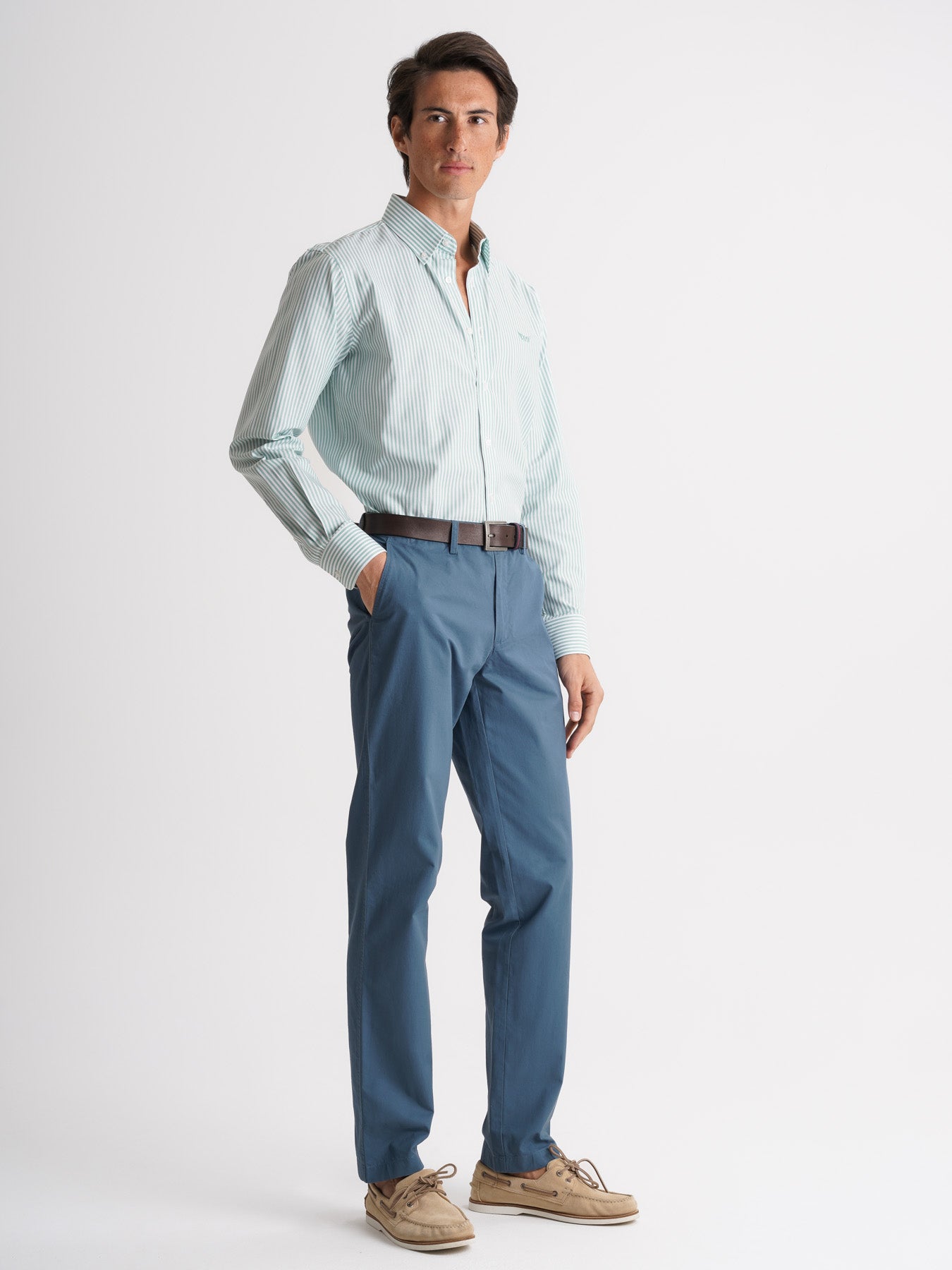 Calças Chinos Regular Fit Twill Azuis Mr. Blue