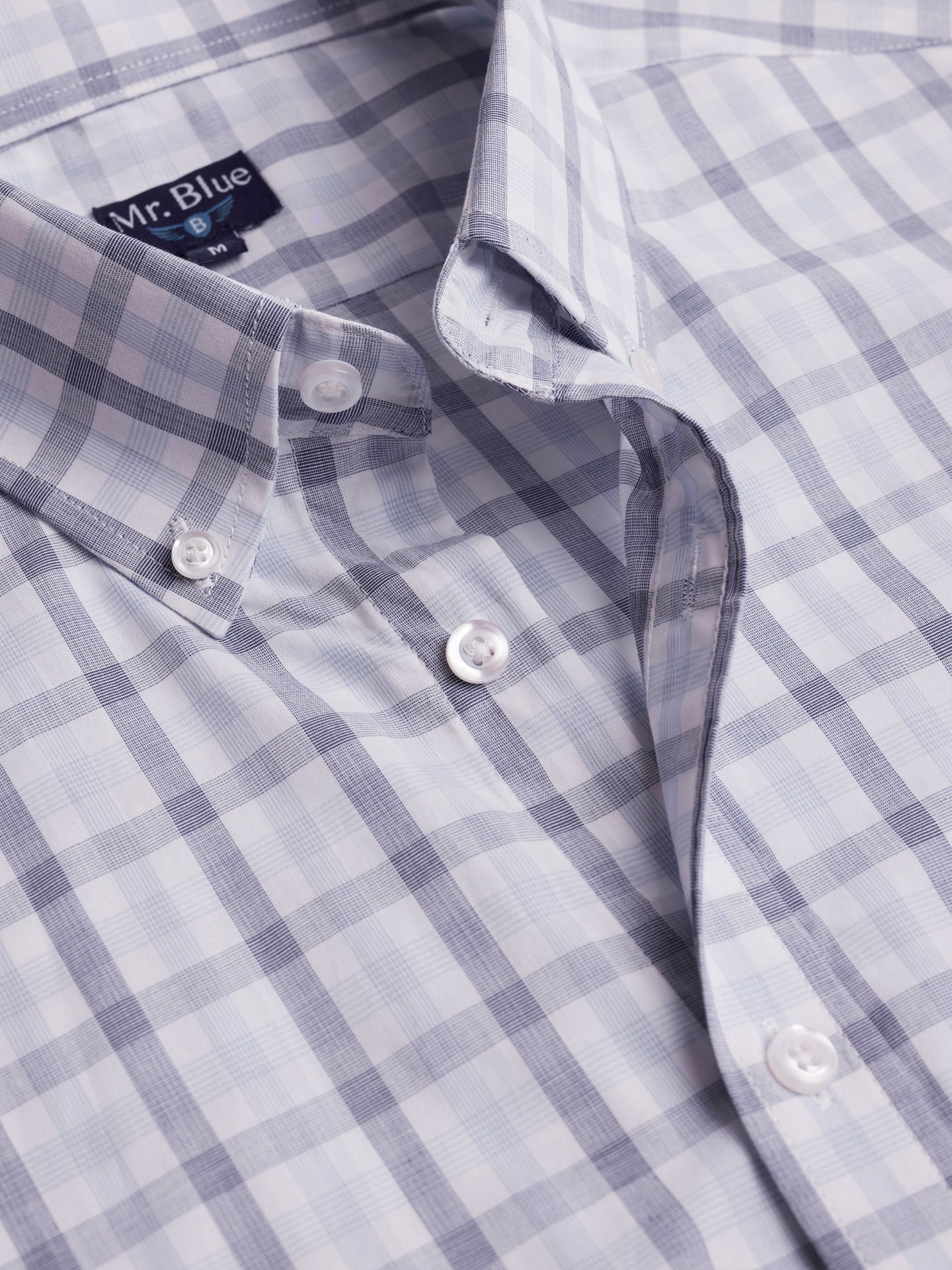 Camisa Regular Fit Popeline Azul Mr. Blue