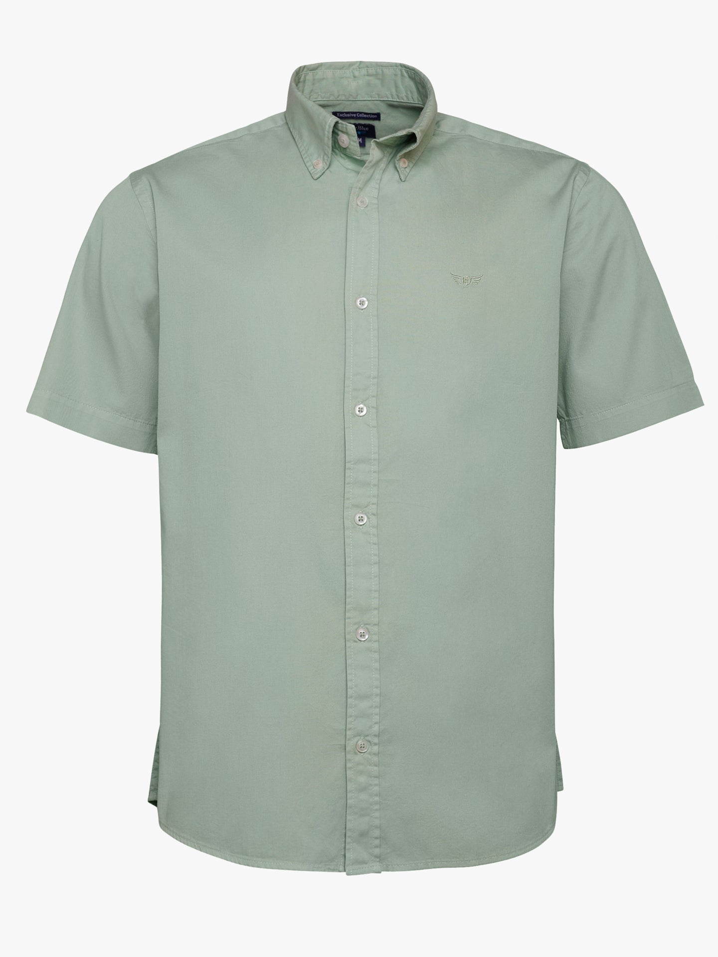 Camisa Regular Fit Popeline Verde Mr. Blue
