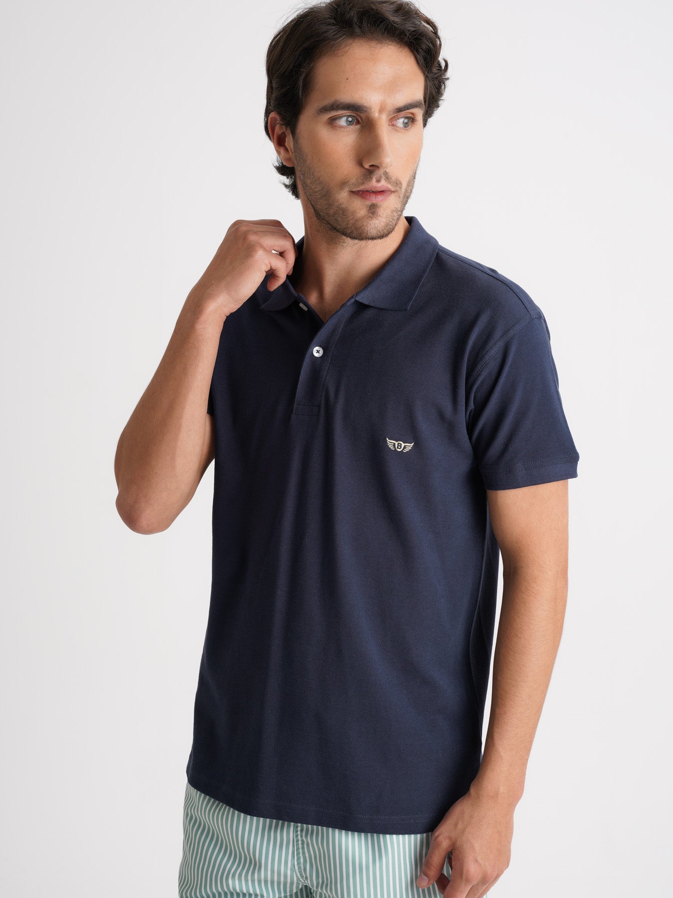Polo Regular Fit Piquet Azul Mr. Blue