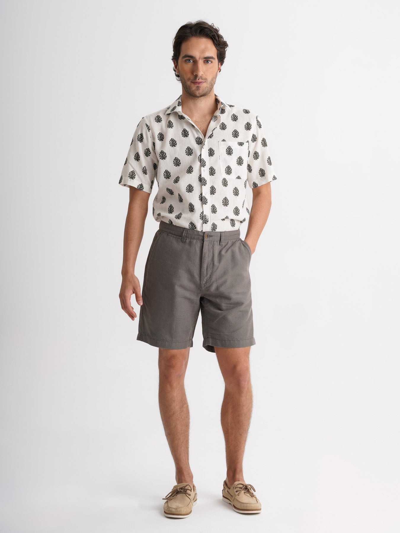 Calções Slim Fit Verdes Mr. Blue