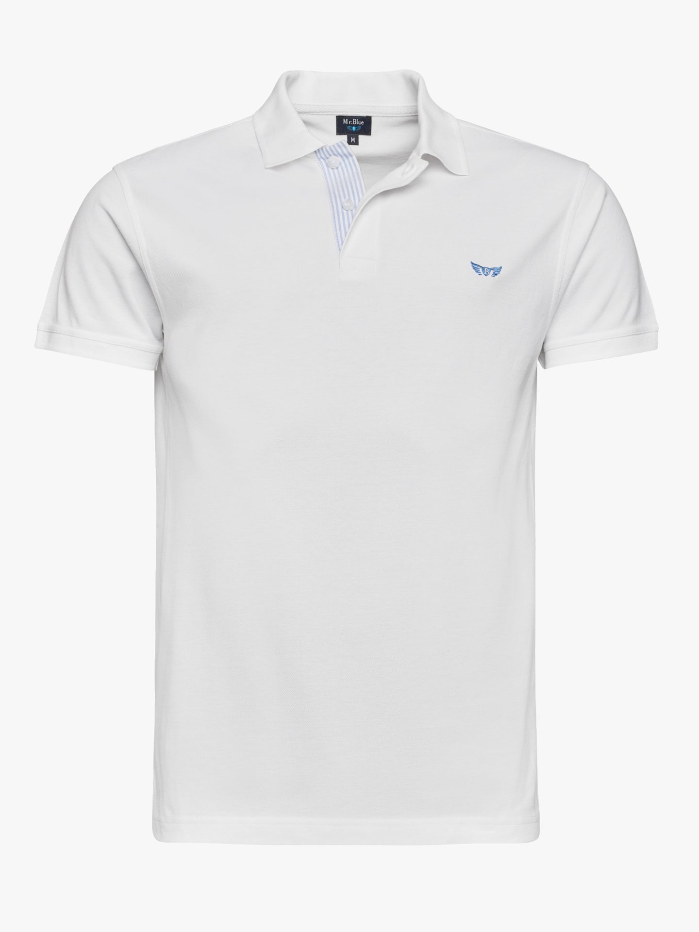 Polo Regular Fit Piquet Branco Mr. Blue