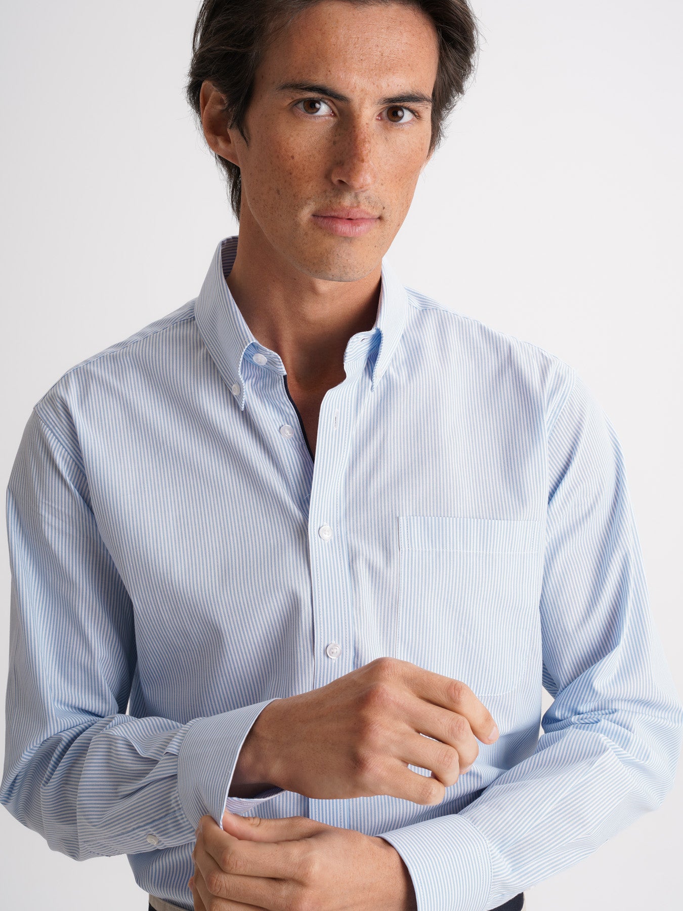 Camisa Regular Fit Popeline Azul Mr. Blue