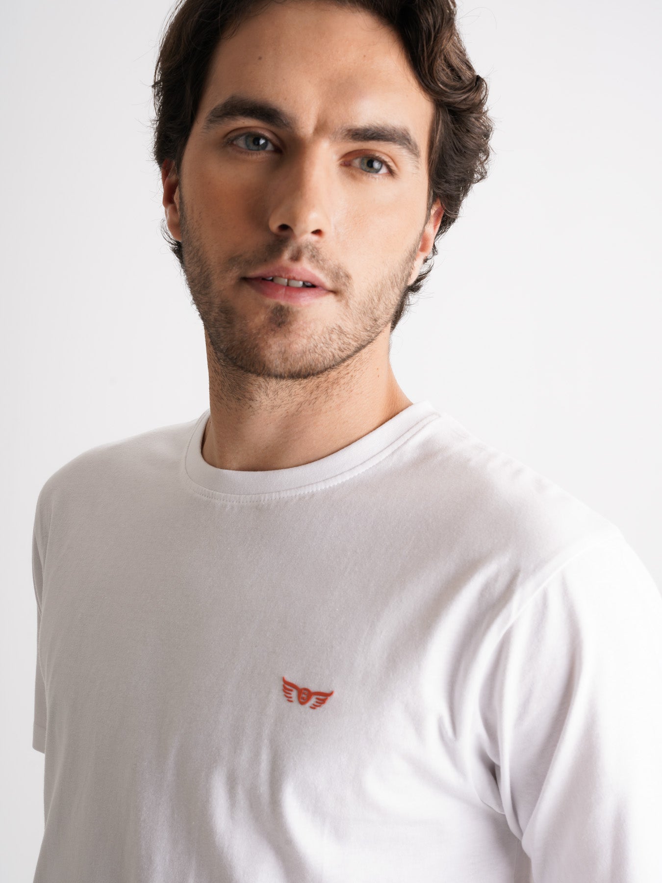 T-Shirt 100% Algodão Branca Mr. Blue