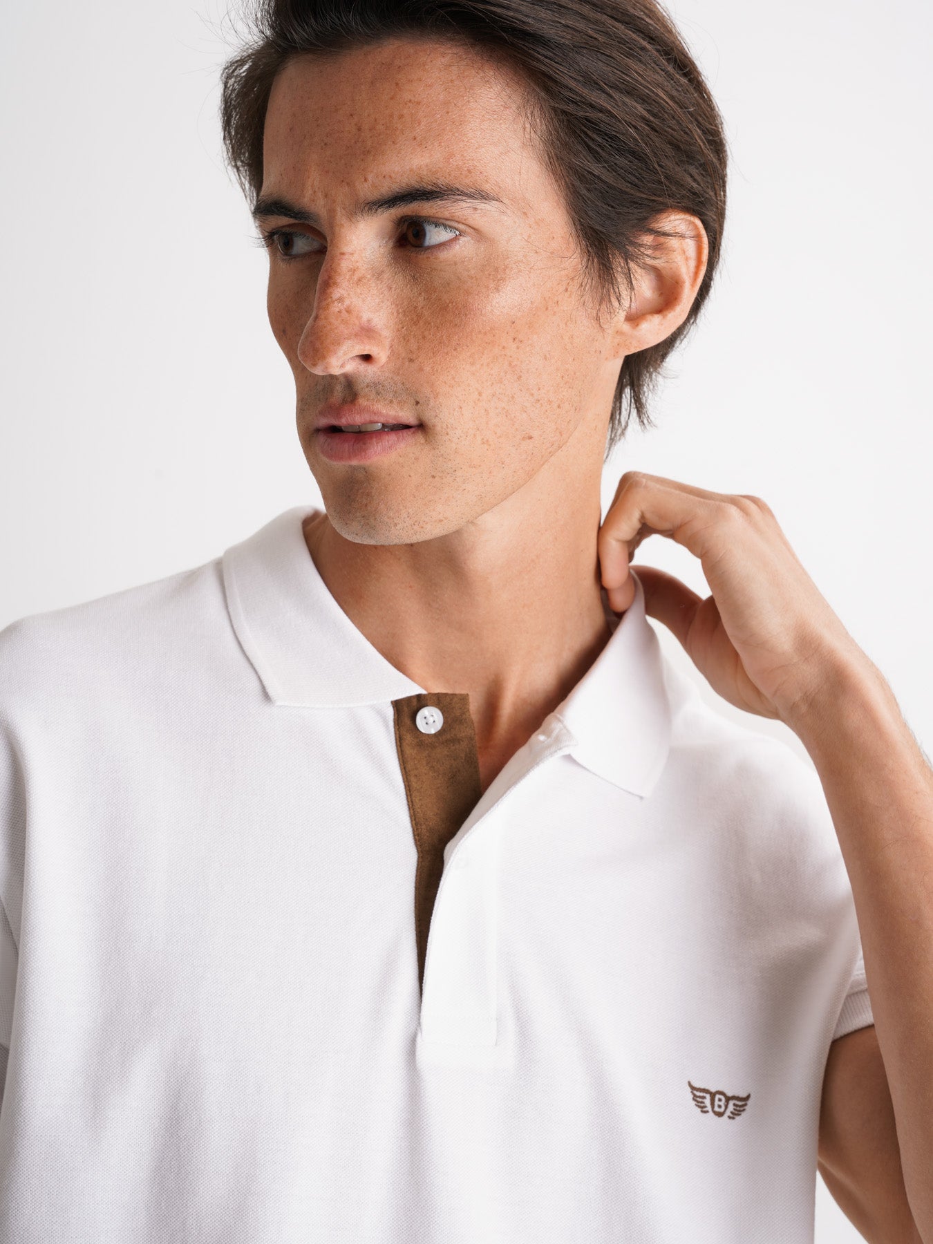 Polo Regular Fit Piquet Branco Mr. Blue