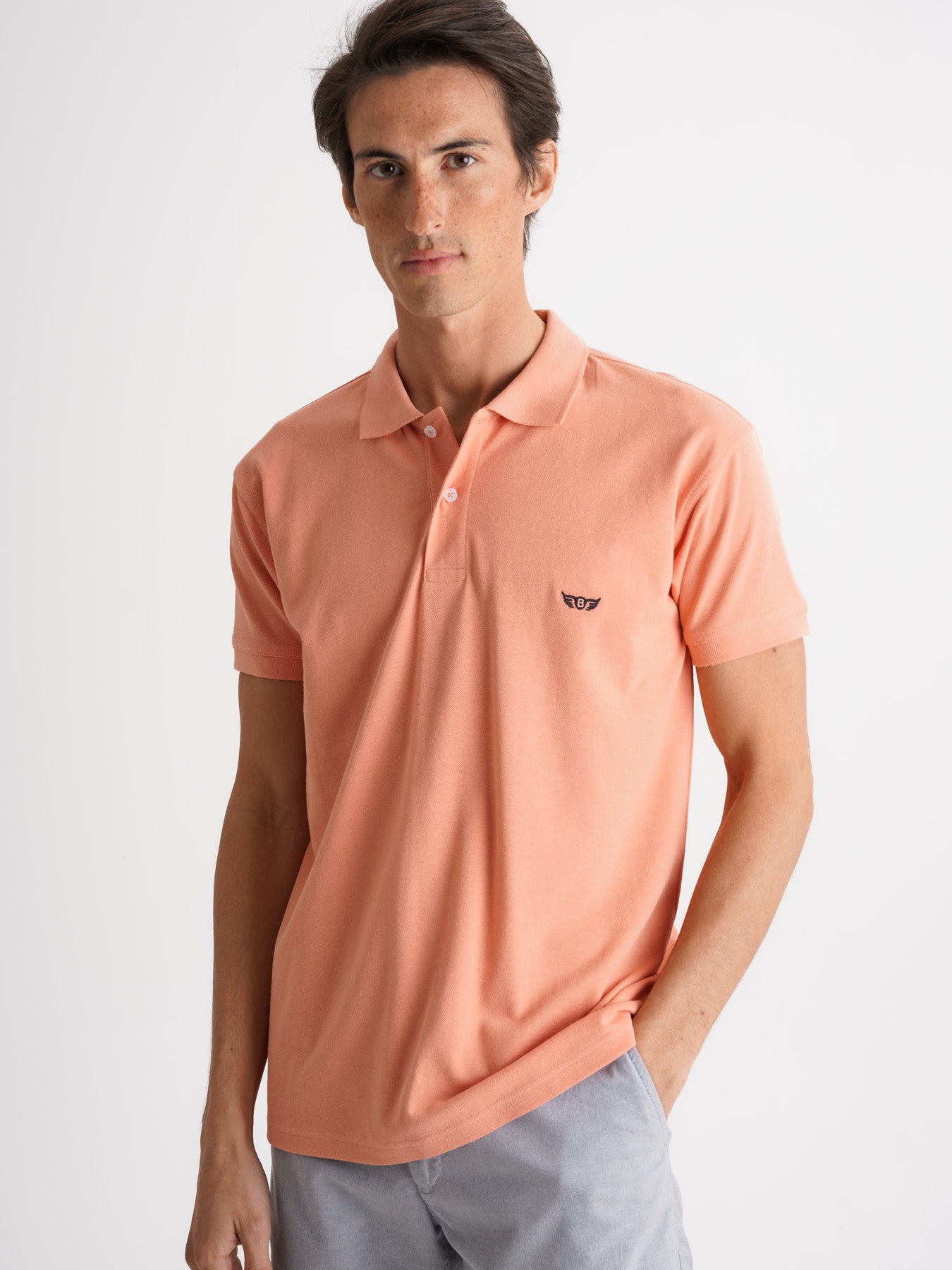 Polo Regular Fit Piquet Laranja Mr. Blue