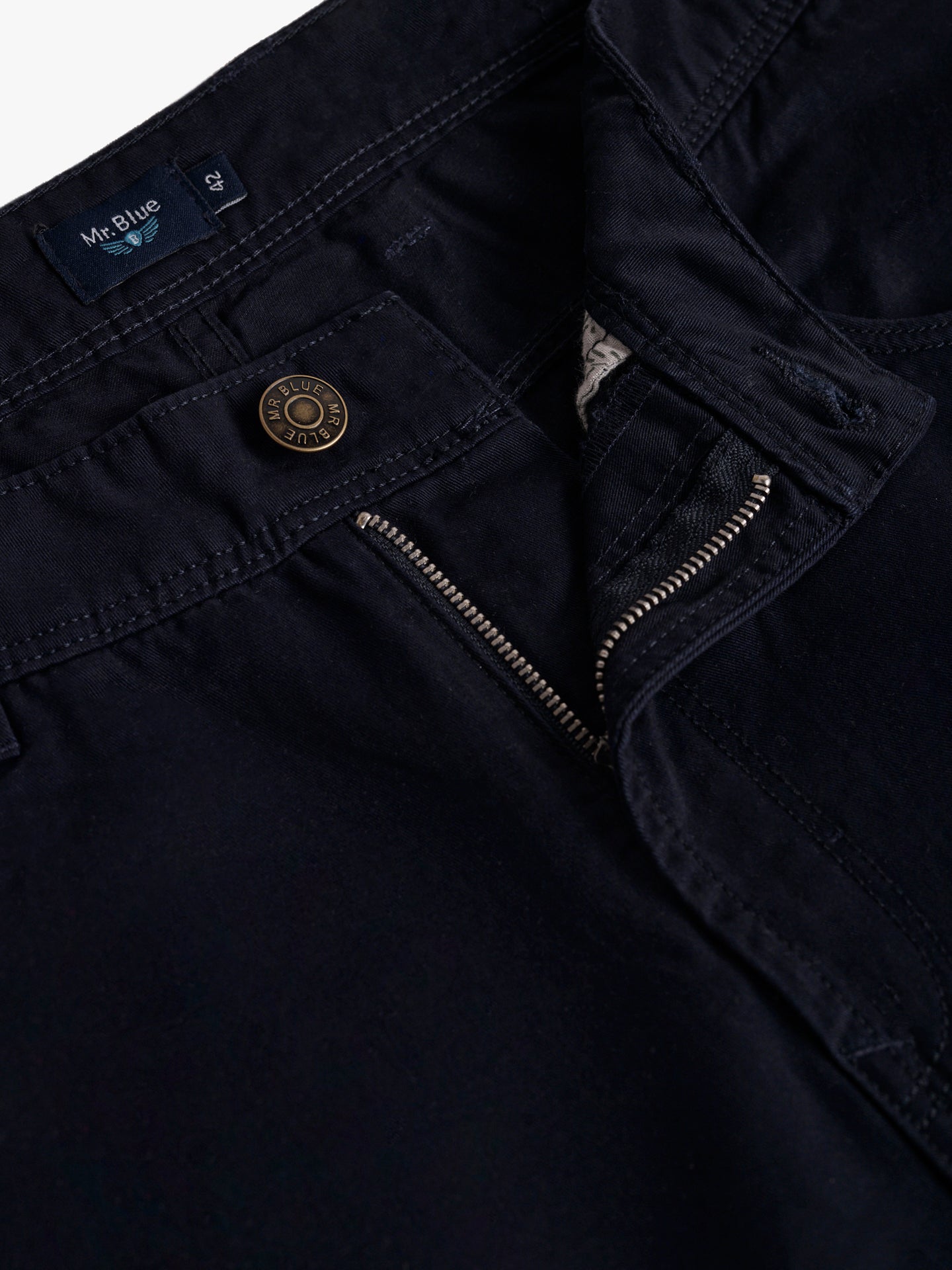 Calças Chinos Regular Fit Twill Azuis Mr. Blue