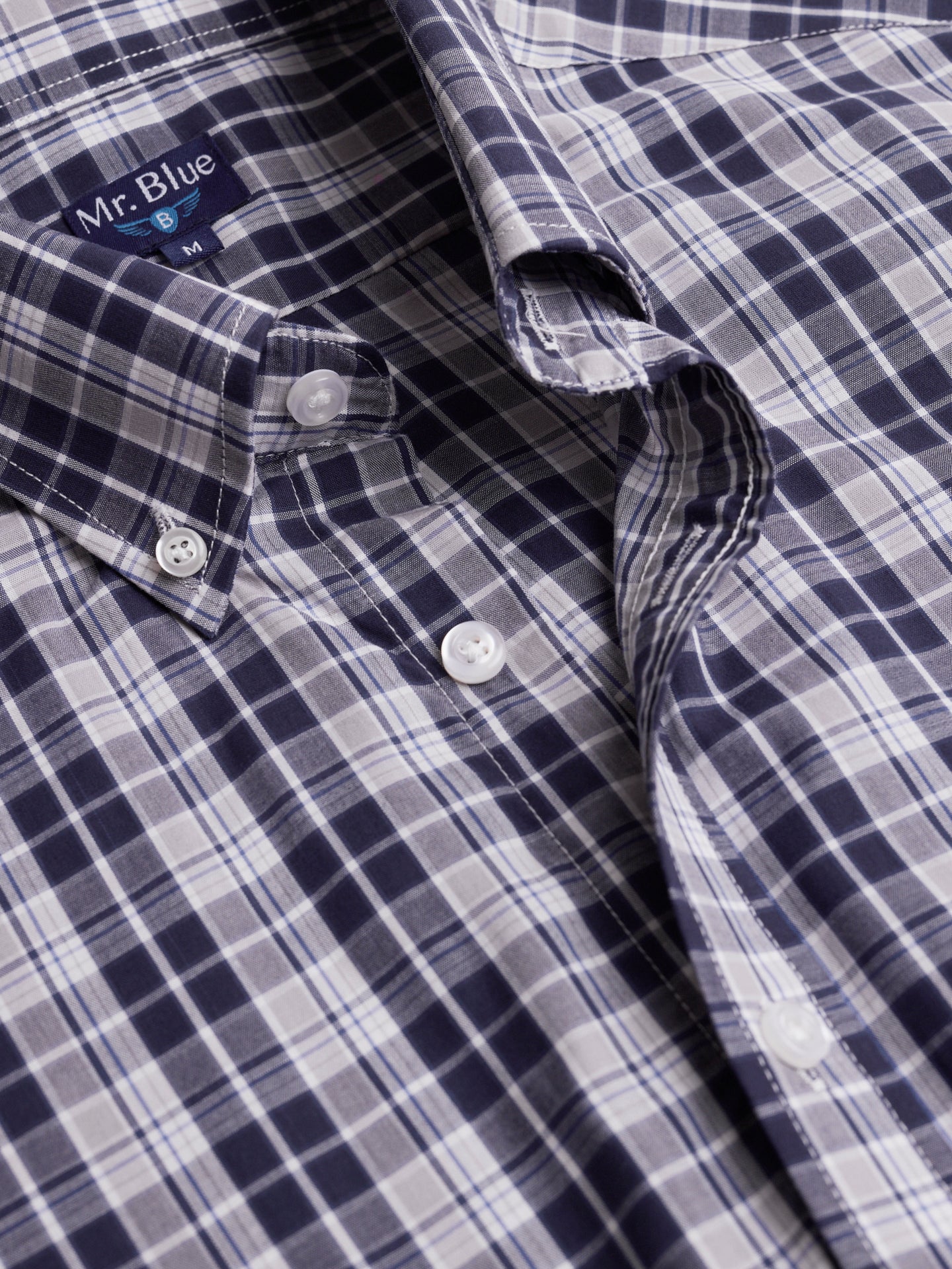 Camisa Regular Fit Popeline Azul Mr. Blue