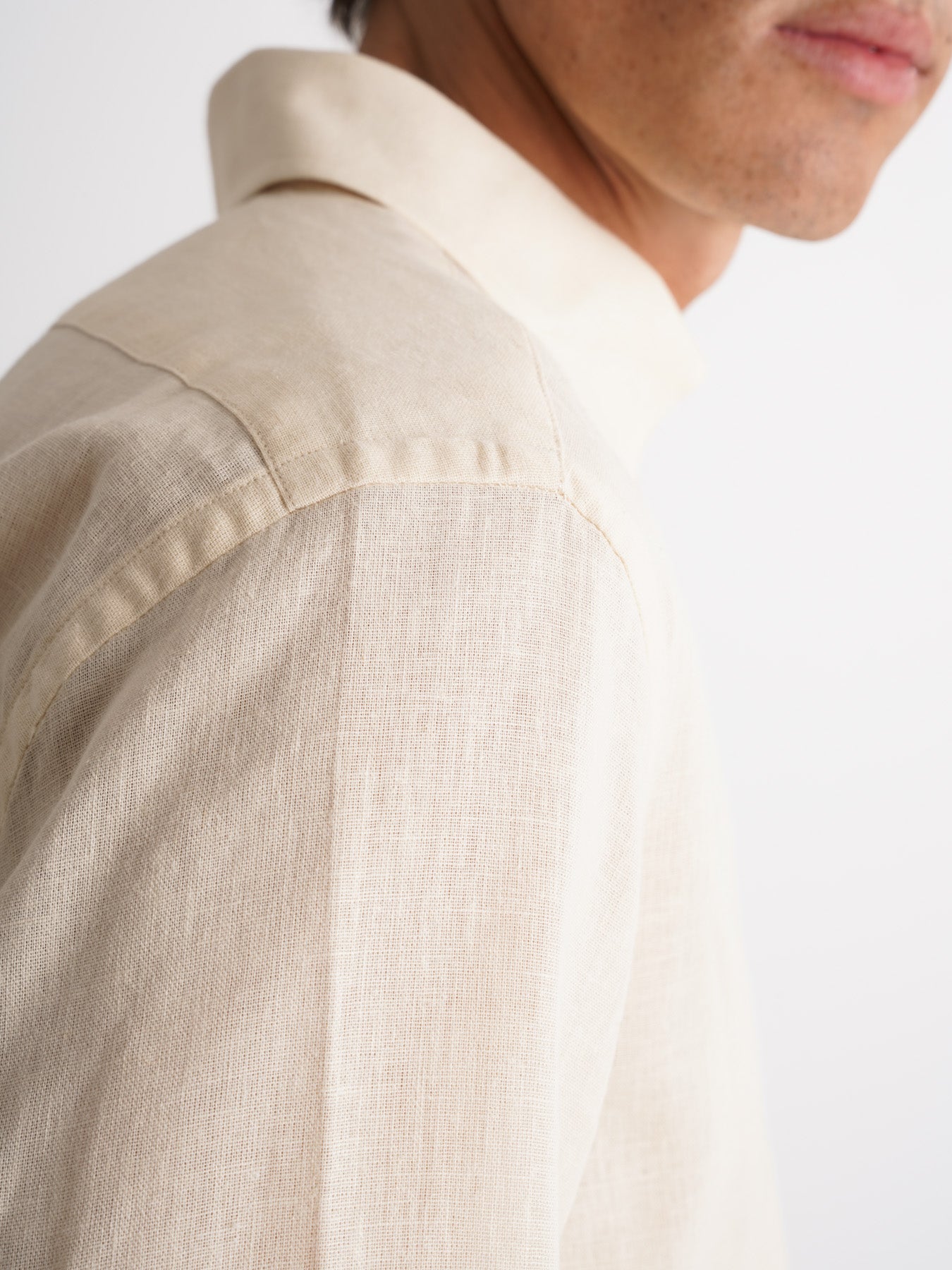 Camisa Regular Fit Linho Amarela Mr. Blue