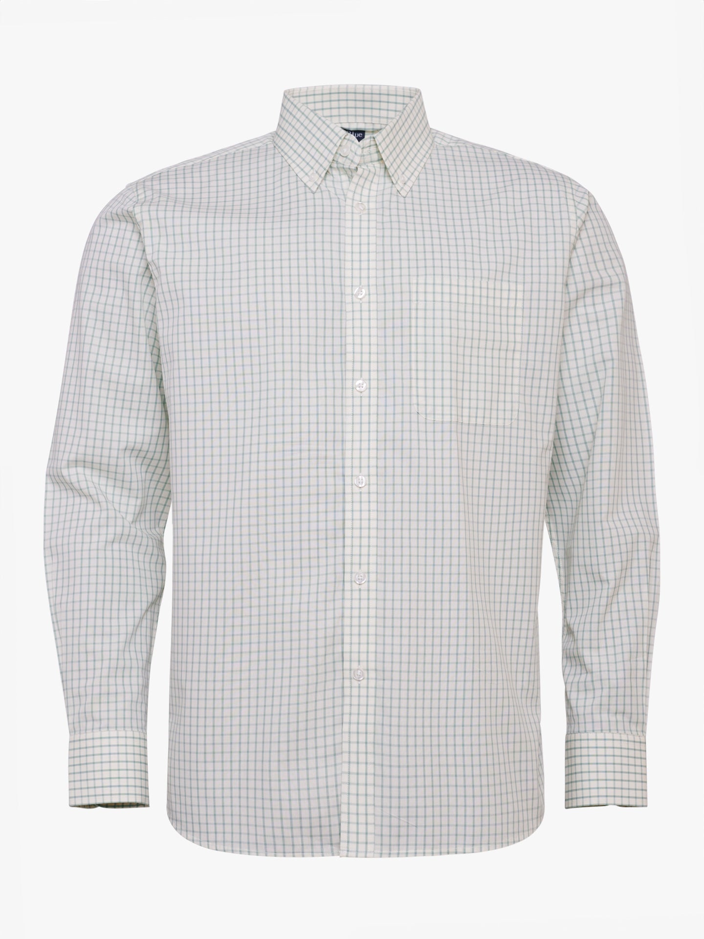 Camisa Regular Fit Fil-a-Fil Verde Mr. Blue