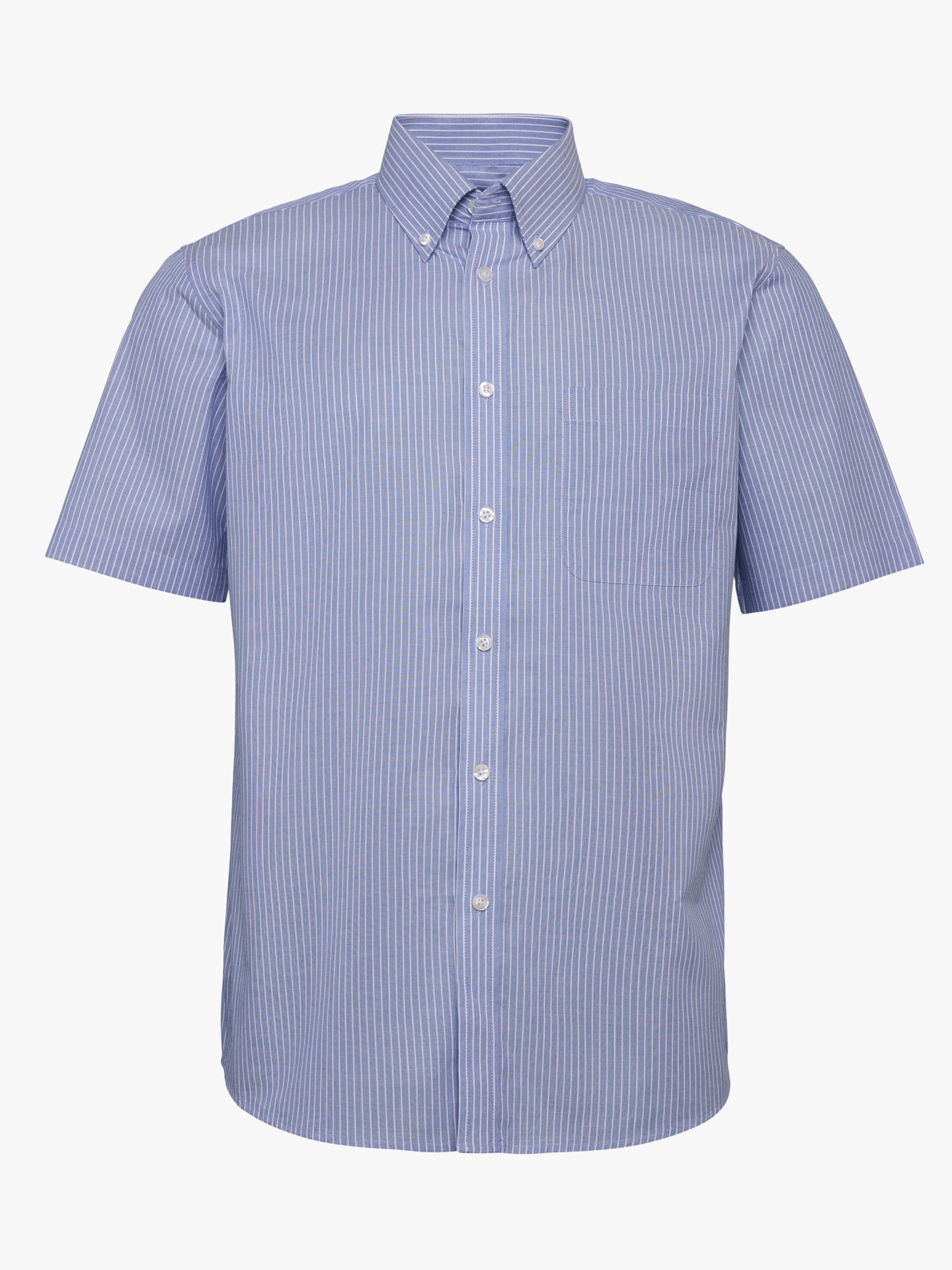 Camisa Regular Fit Fil-a-Fil Azul Mr. Blue
