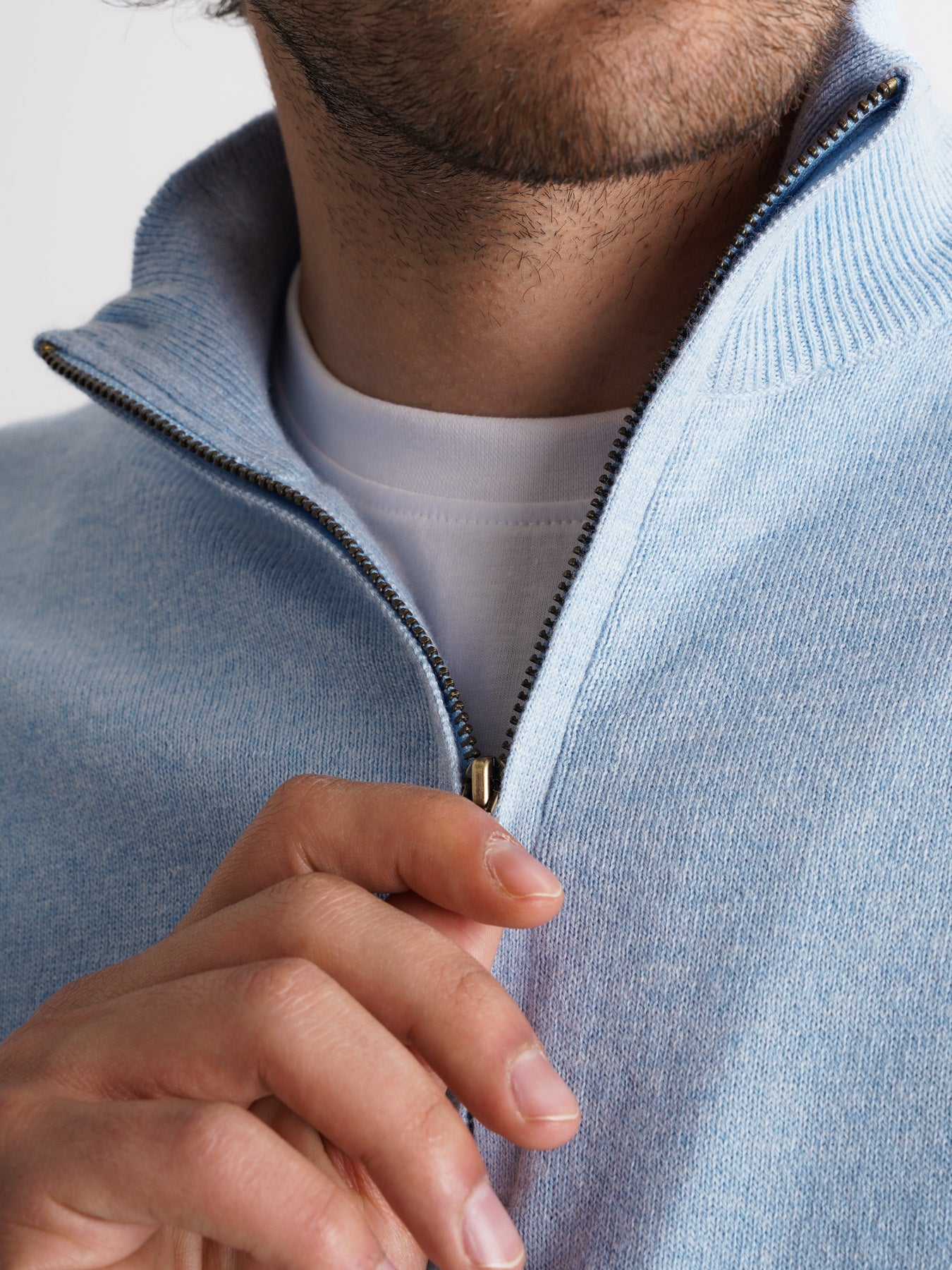 Pullover Caxemira Fino Azul Mr. Blue