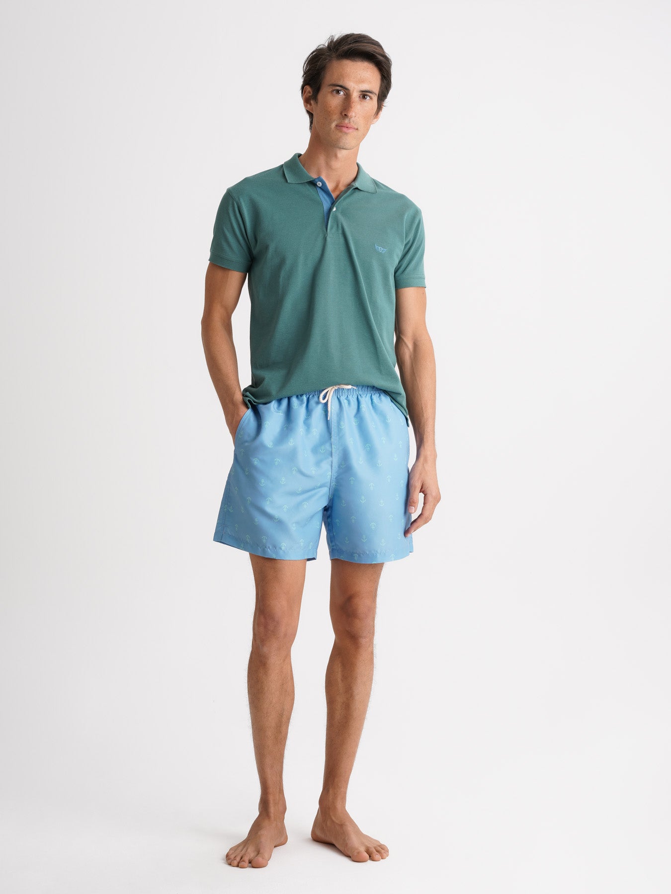 Polo Regular Fit Piquet Azul Mr. Blue