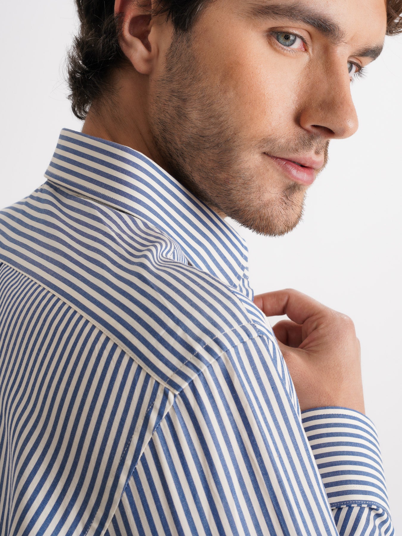 Camisa Regular Fit Twill Azul Mr. Blue