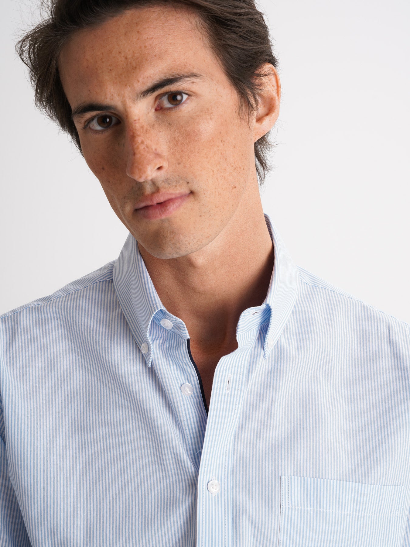 Camisa Regular Fit Popeline Azul Mr. Blue