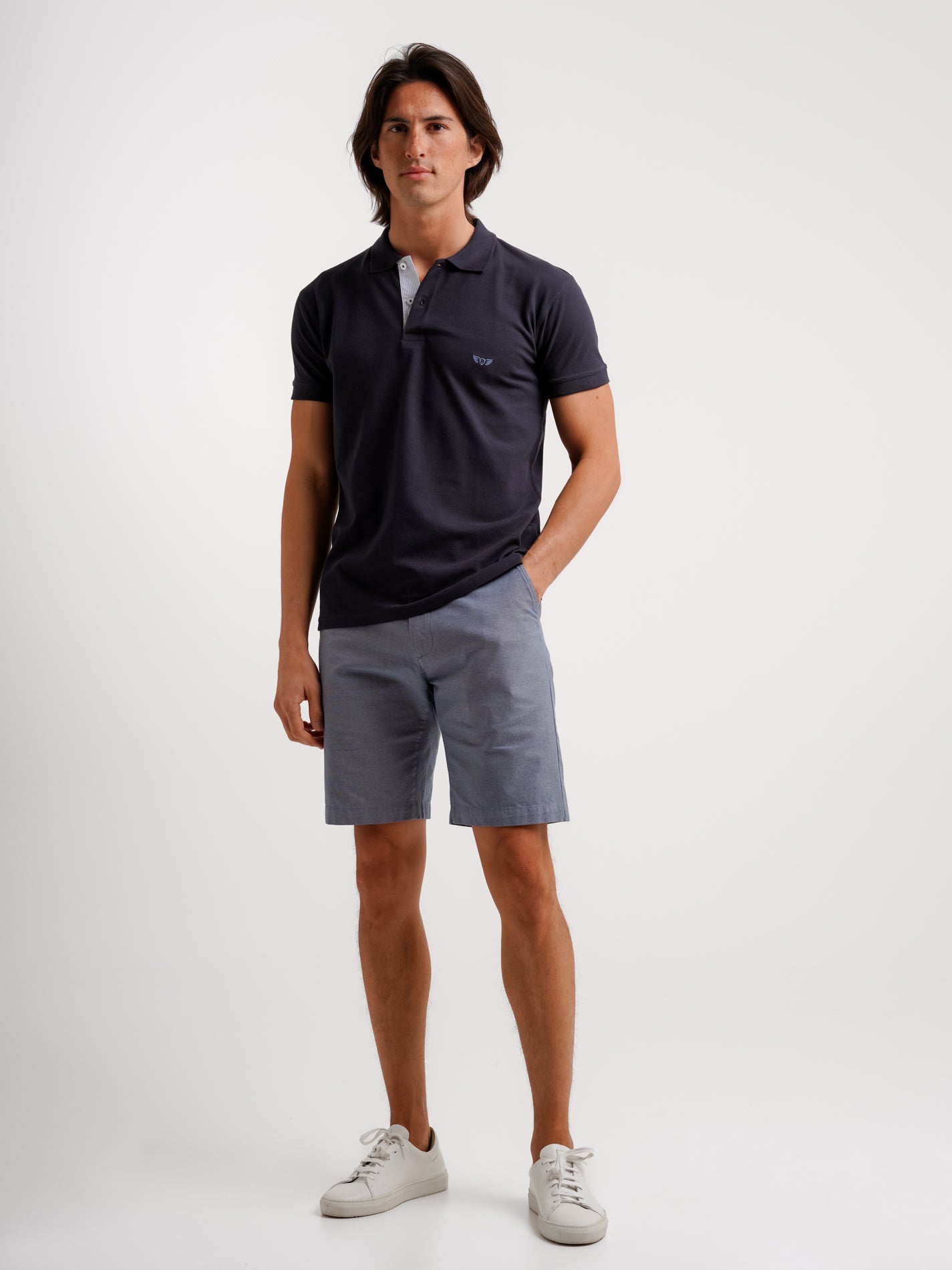 Polo Regular Fit Piquet Azul Mr. Blue