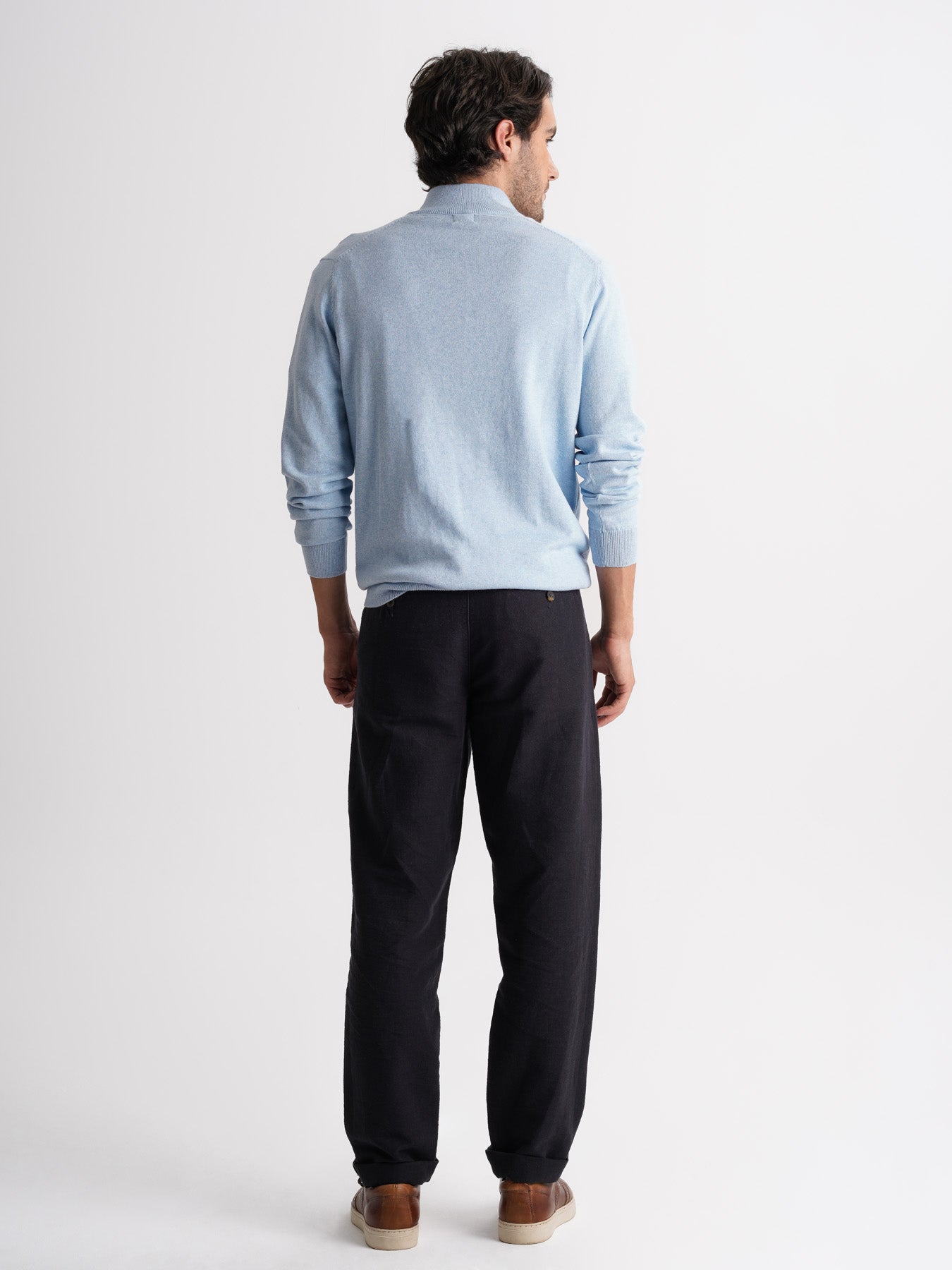 Pullover Caxemira Fino Azul Mr. Blue