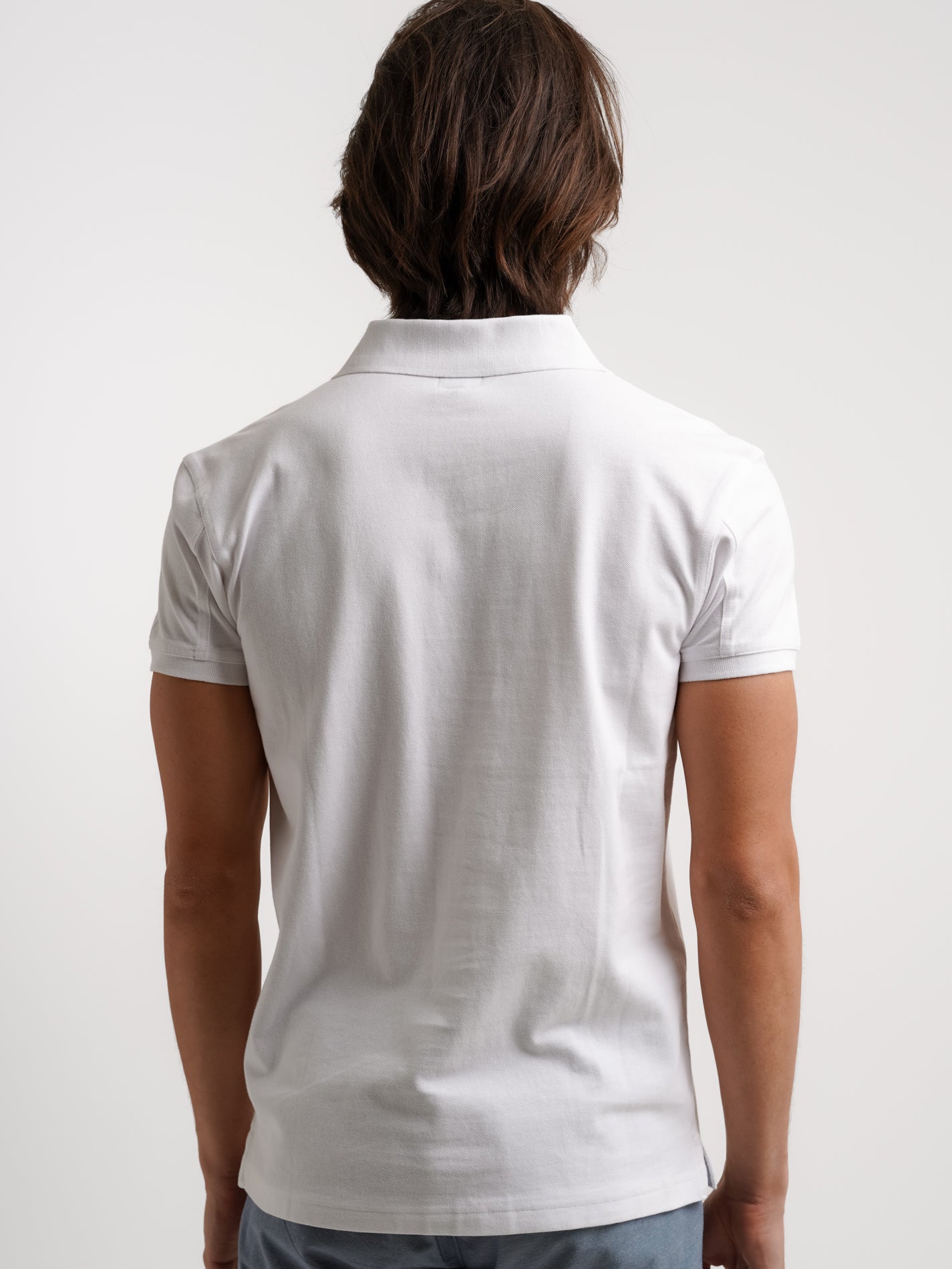 Polo Regular Fit Piquet Branco Mr. Blue