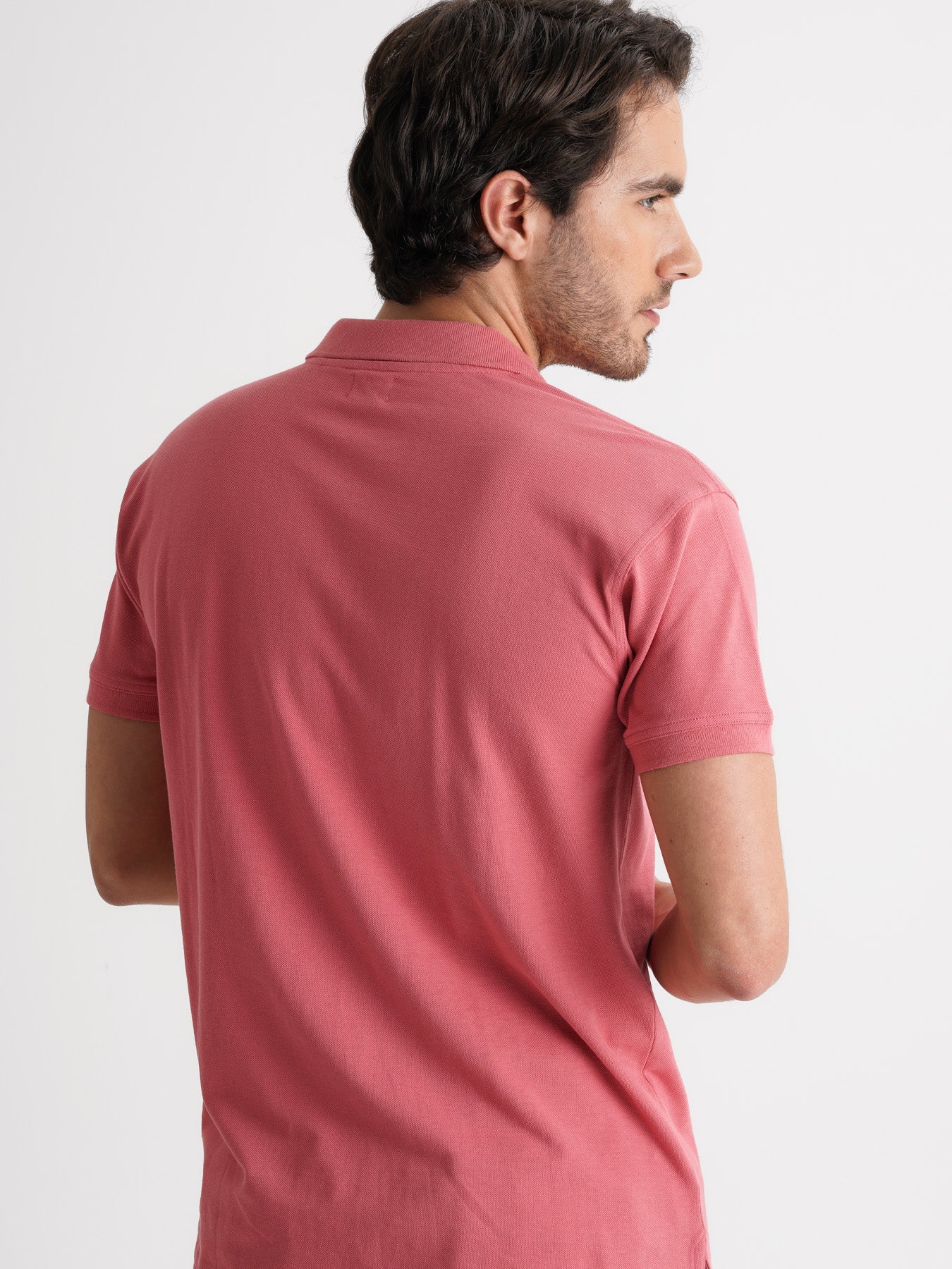 Polo Regular Fit Piquet Rosa Mr. Blue