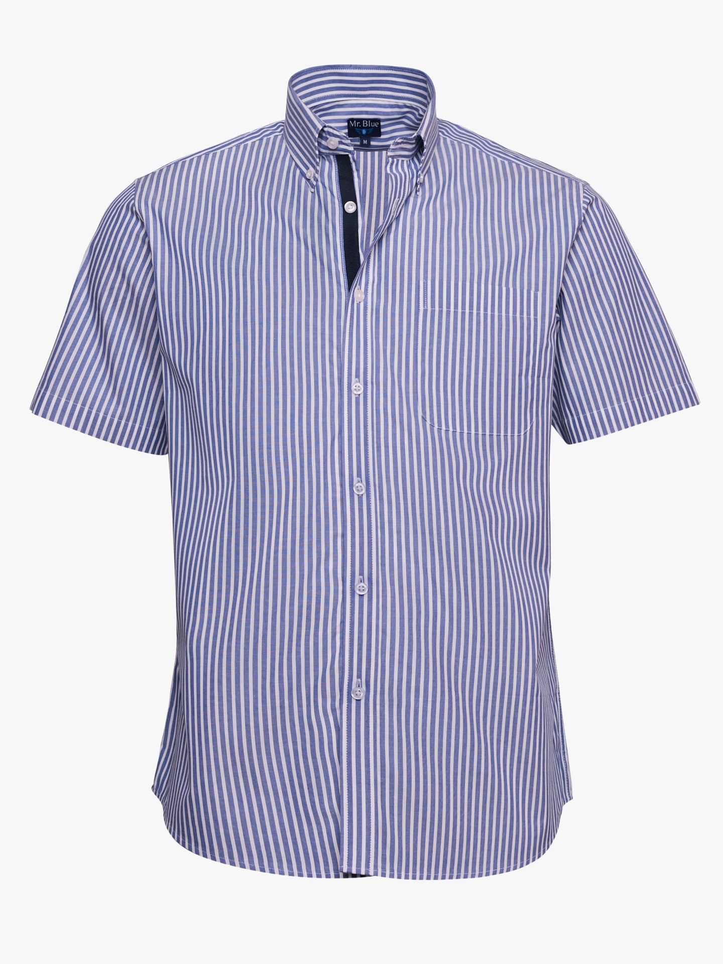 Camisa Regular Fit Popeline Azul Mr. Blue