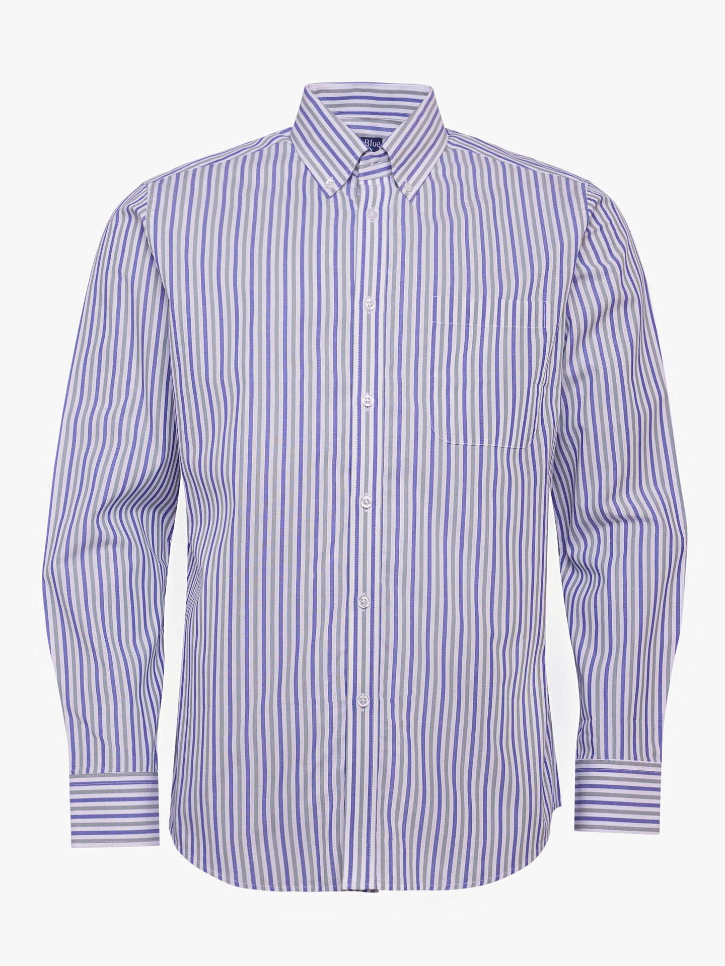 Camisa Regular Fit Popeline Azul Mr. Blue