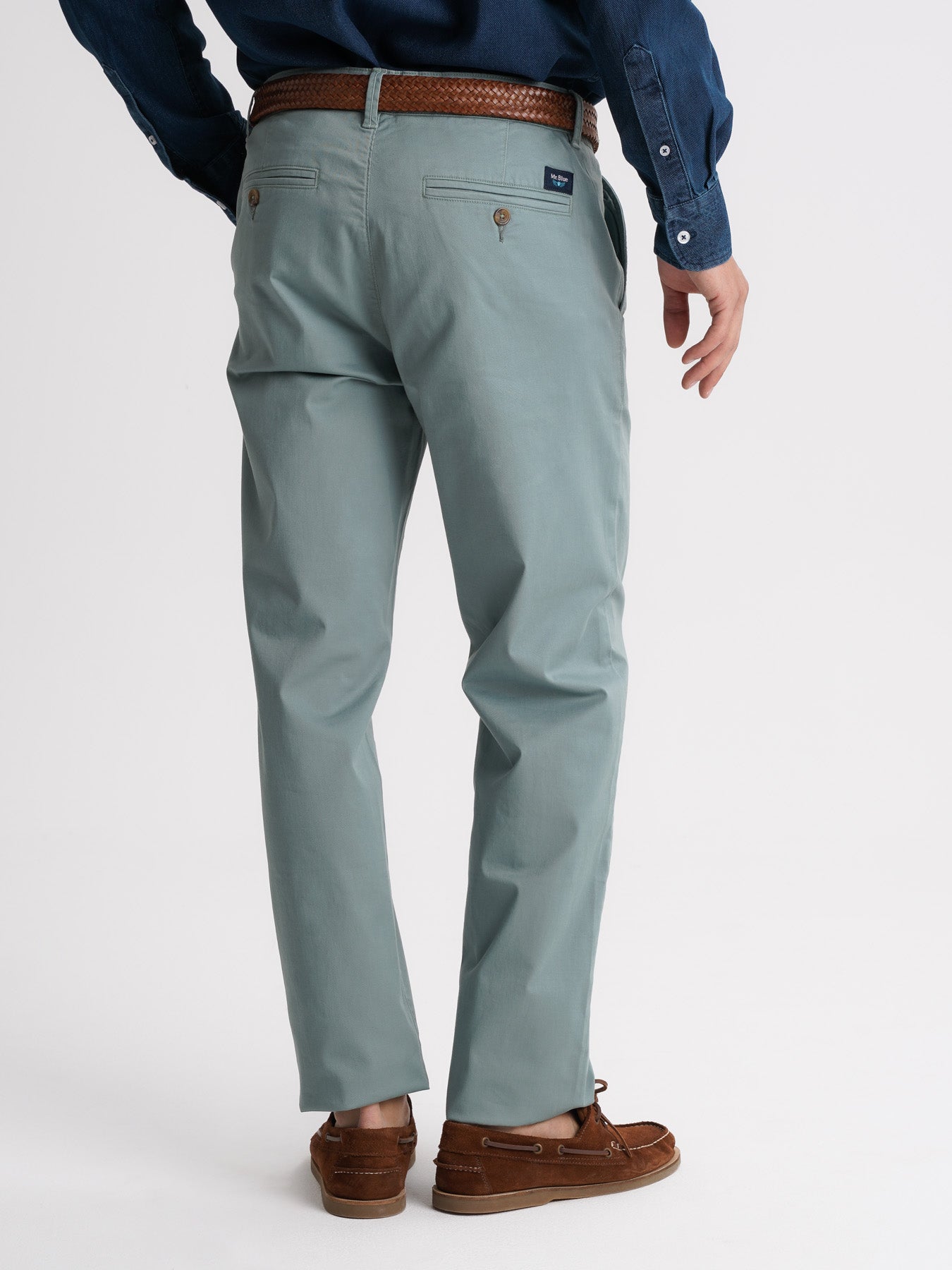 Calças Chinos Regular Fit Twill Azuis Mr. Blue