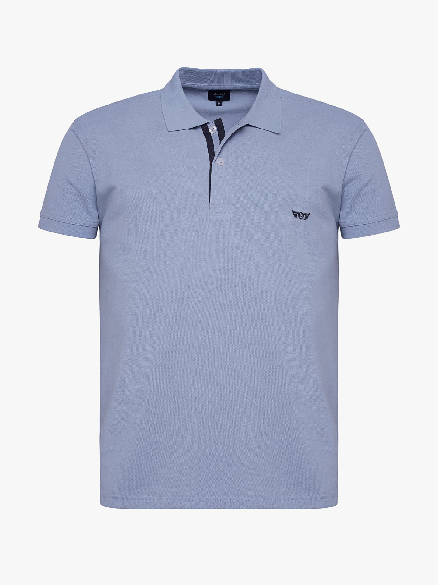 Polo Regular Fit Piquet Azul Mr. Blue